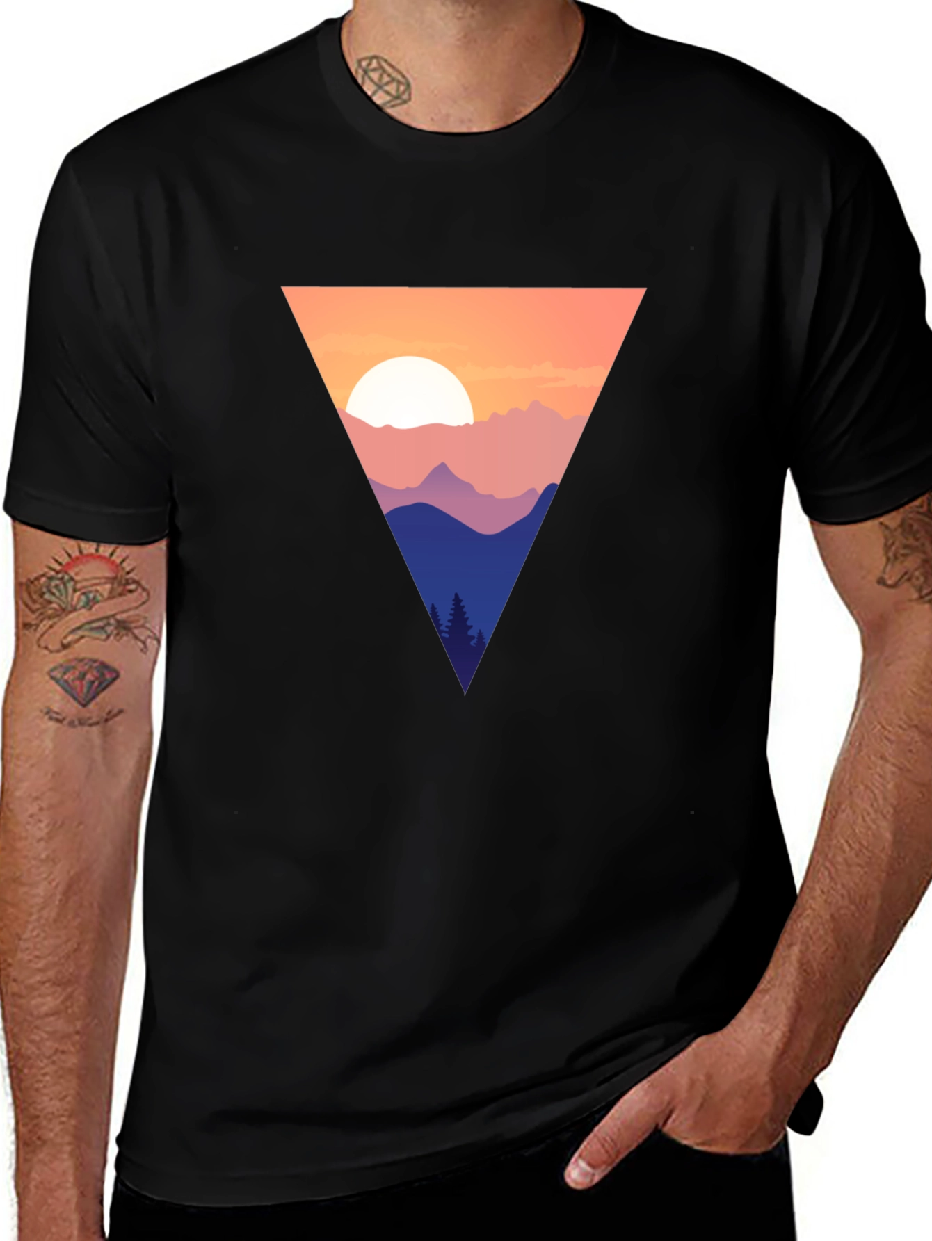 Variant 7 of Mountain Sunset Triangle Tee