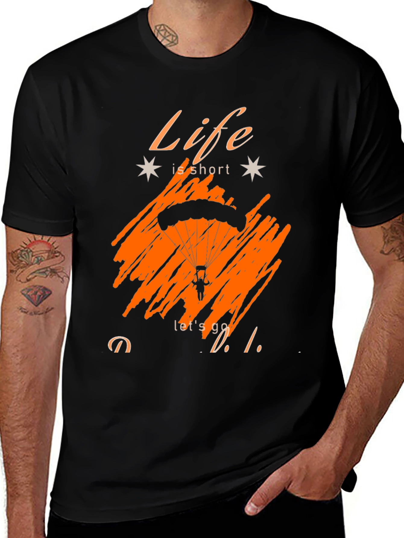 Variant 17 of Life Is Short Parachute Graphic Tee