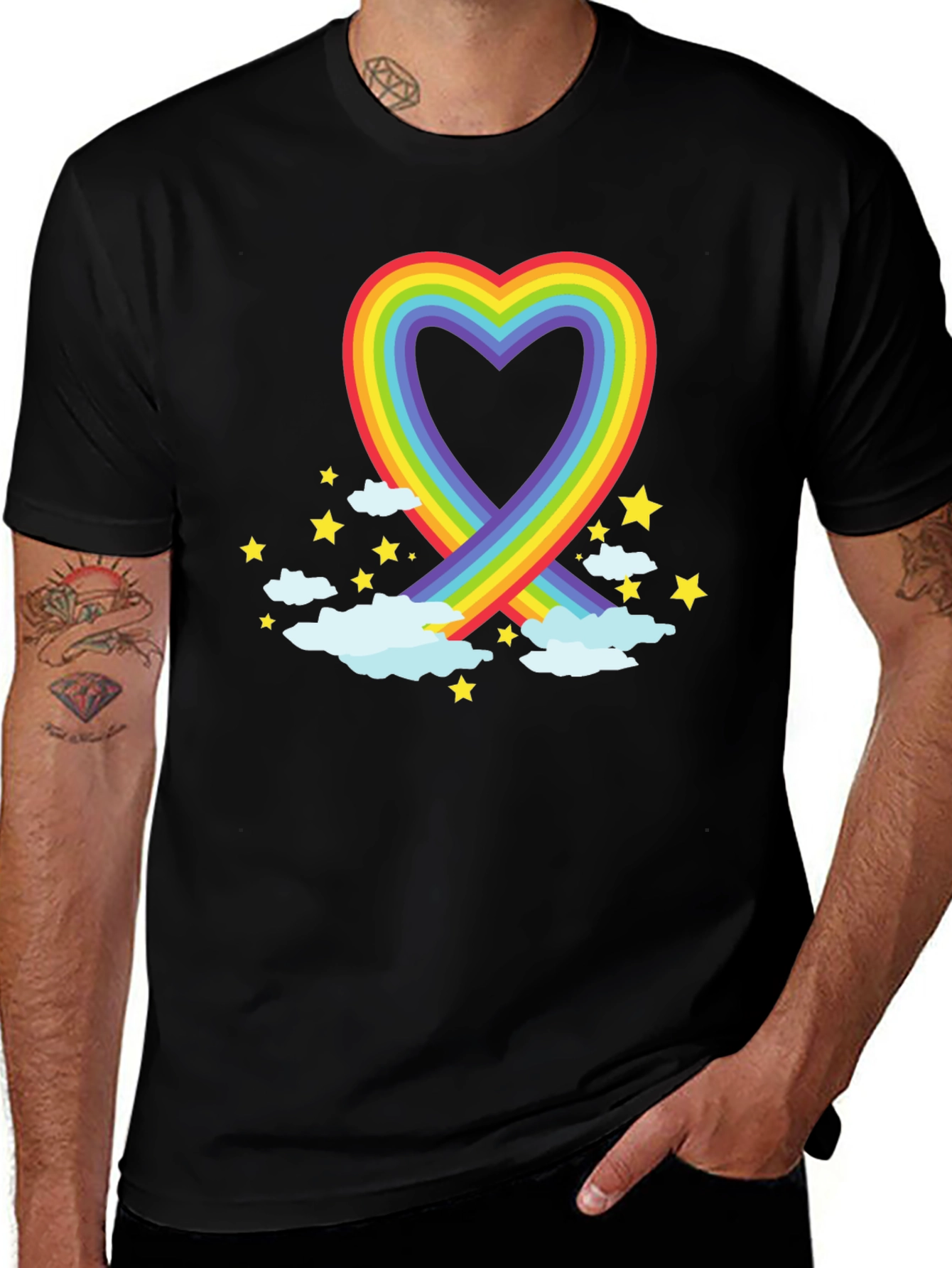 Variant 5 of Rainbow Heart T-Shirt - Love & Pride