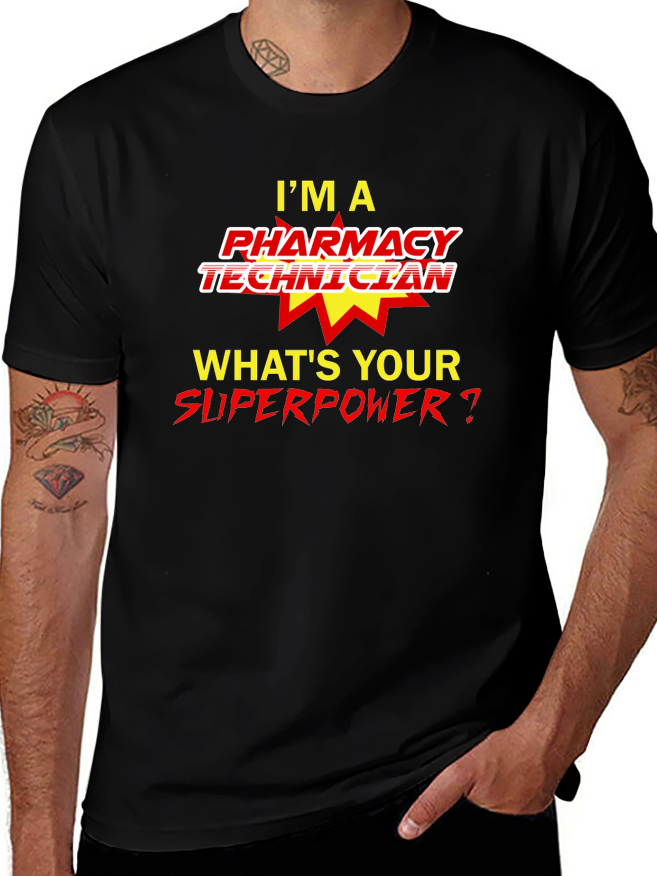 Variant 8 of Pharmacy Technician Superpower T-Shirt