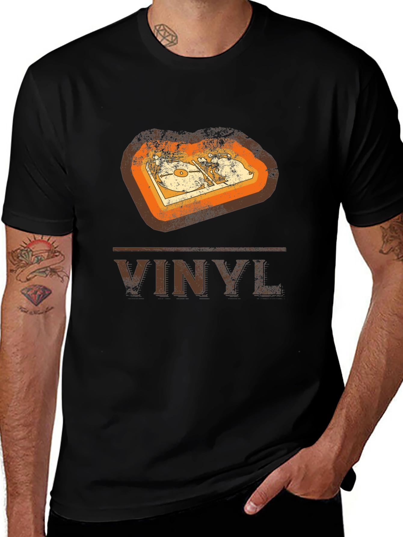 Variant 18 of Retro Vinyl Record Player Graphic T-Shirt