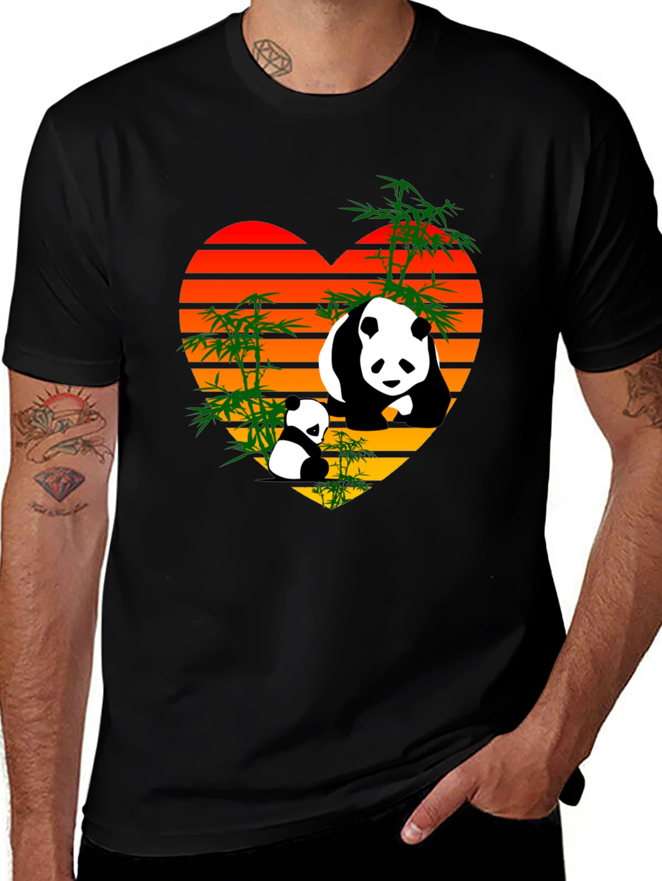 Variant 5 of Panda Love Graphic T-Shirt