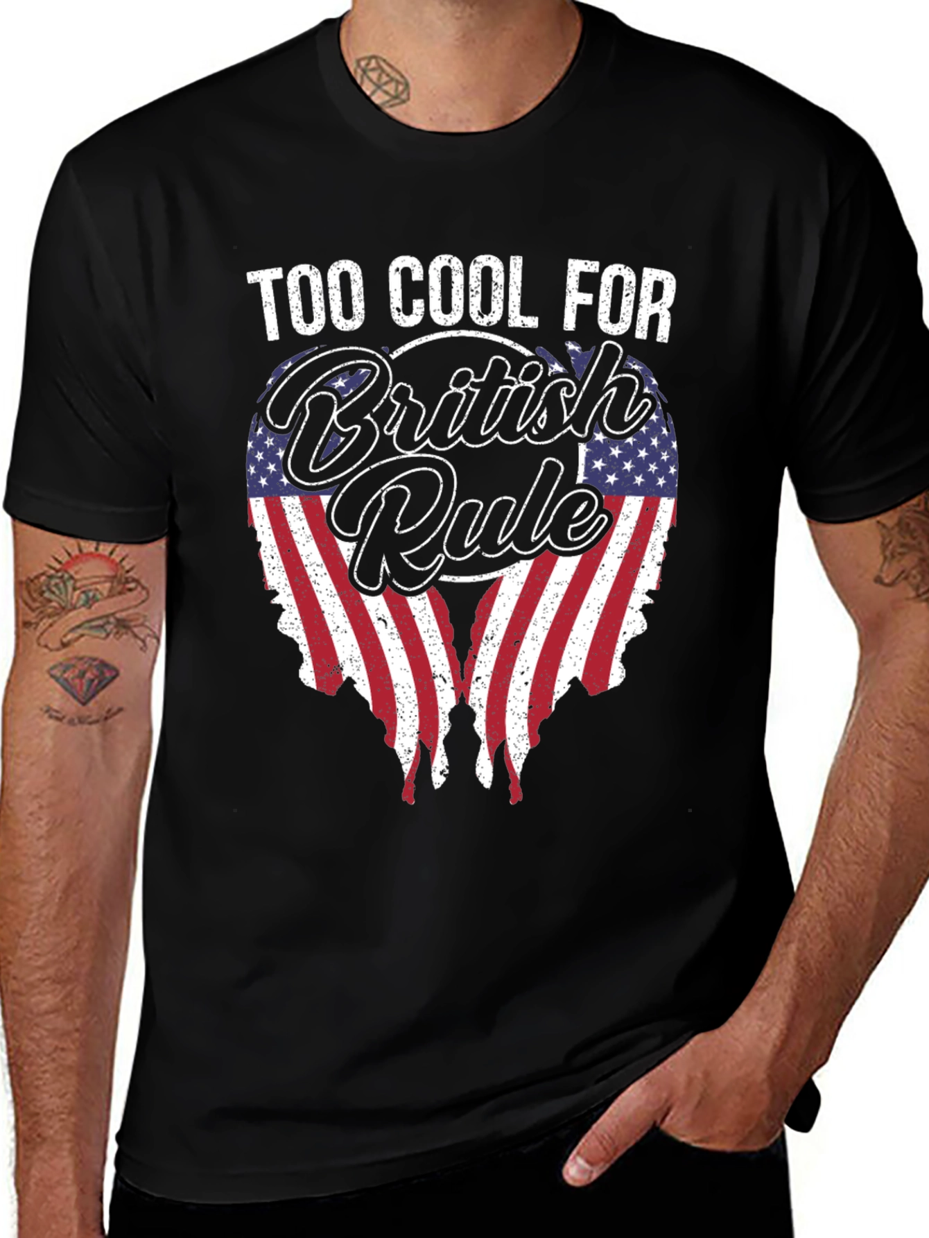 Variant 27 of Too Cool For British Rule Graphic Tee