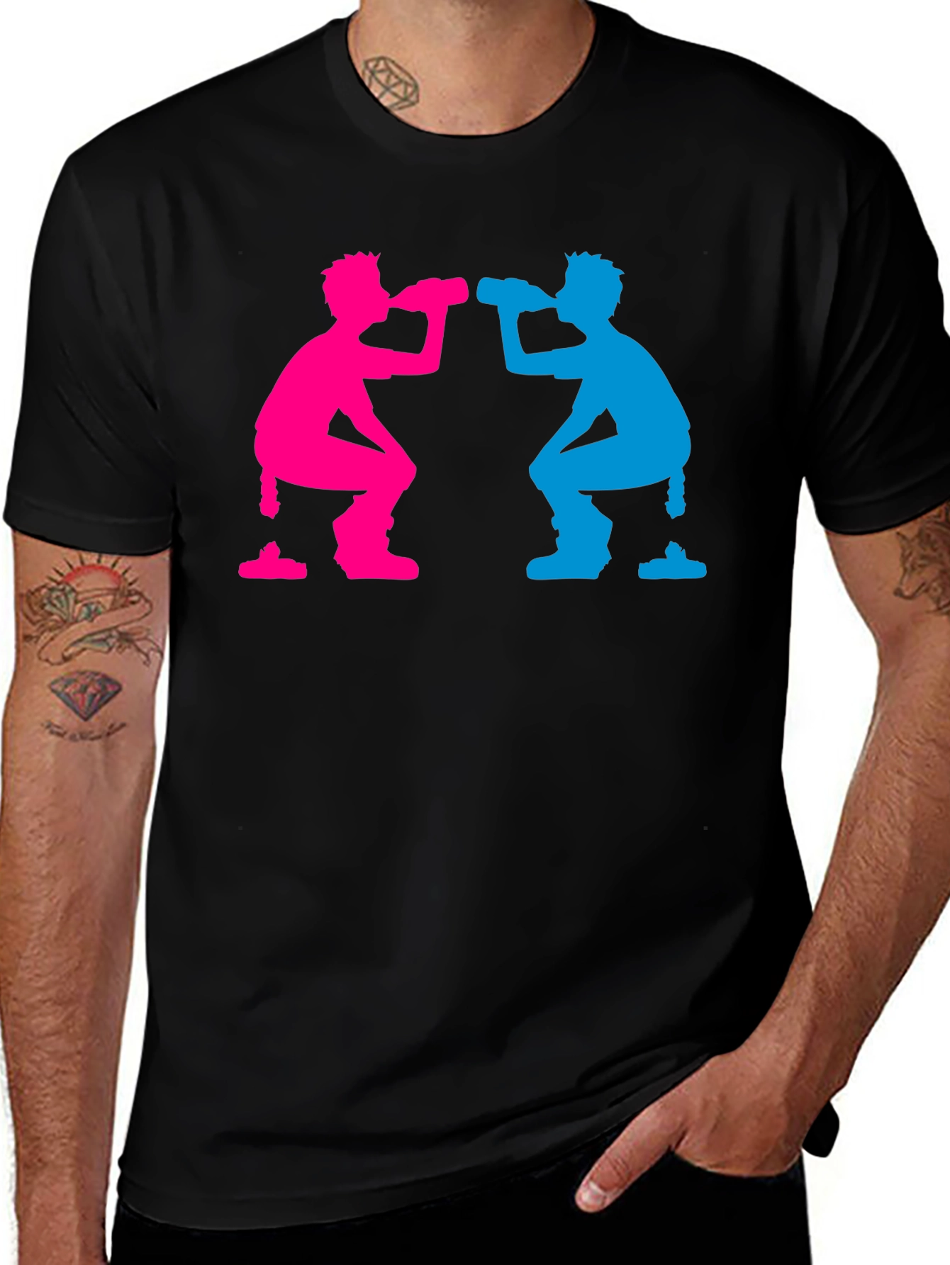 Variant 13 of Funny Silhouette Drinking T-Shirt