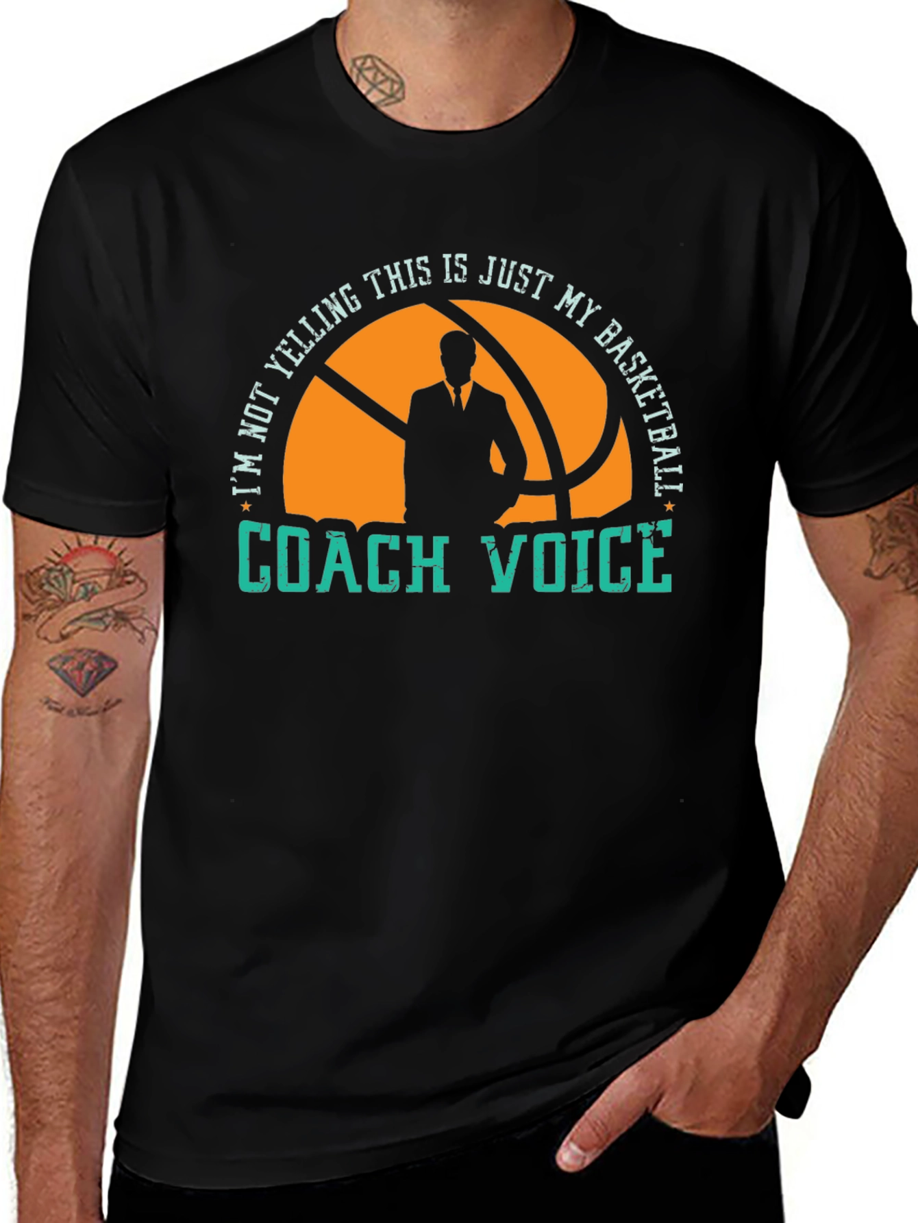 Variant 18 of Basketball Coach Voice T-Shirt