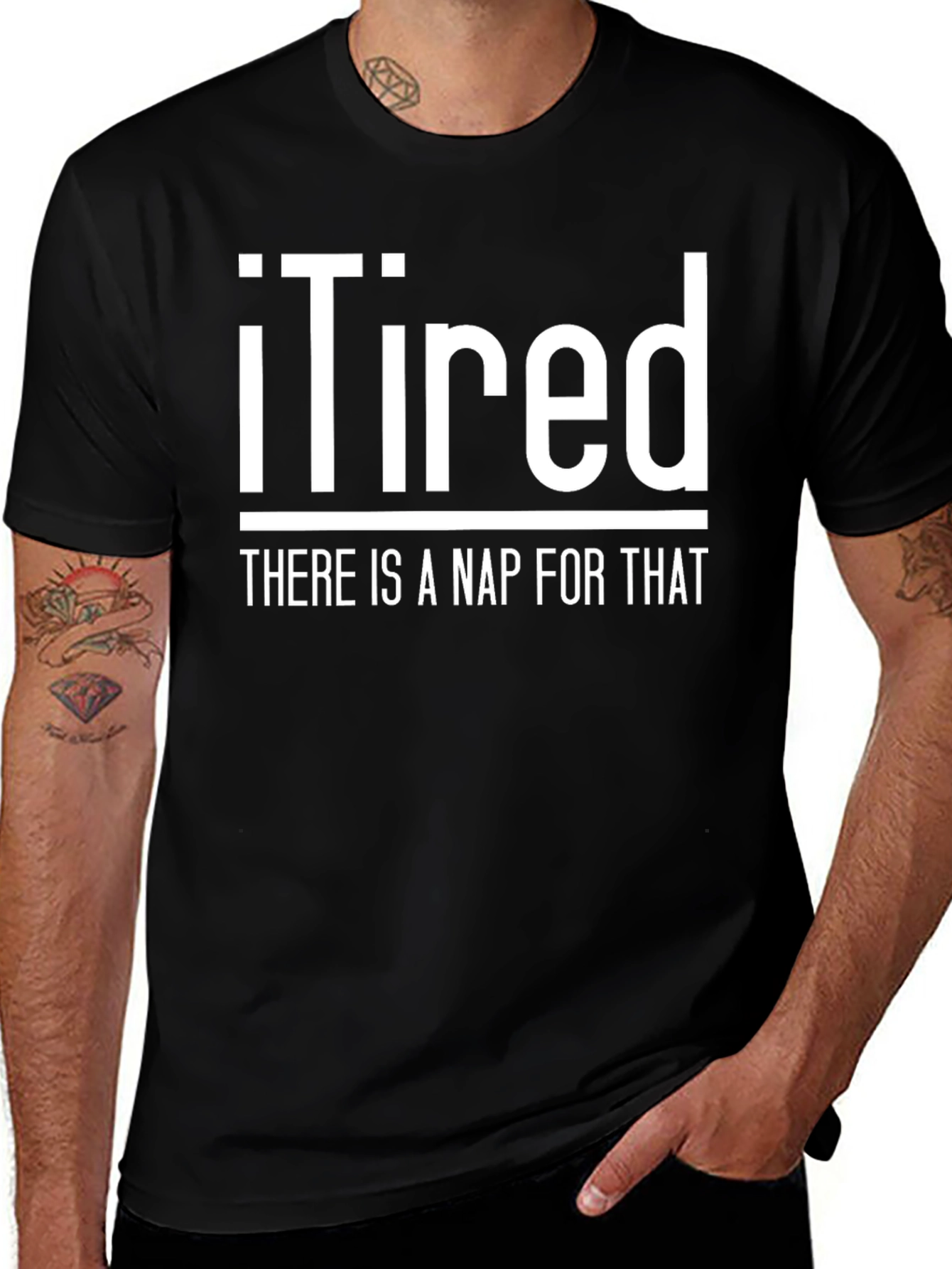 Variant 29 of iTired T-Shirt - Funny Naptime Tee