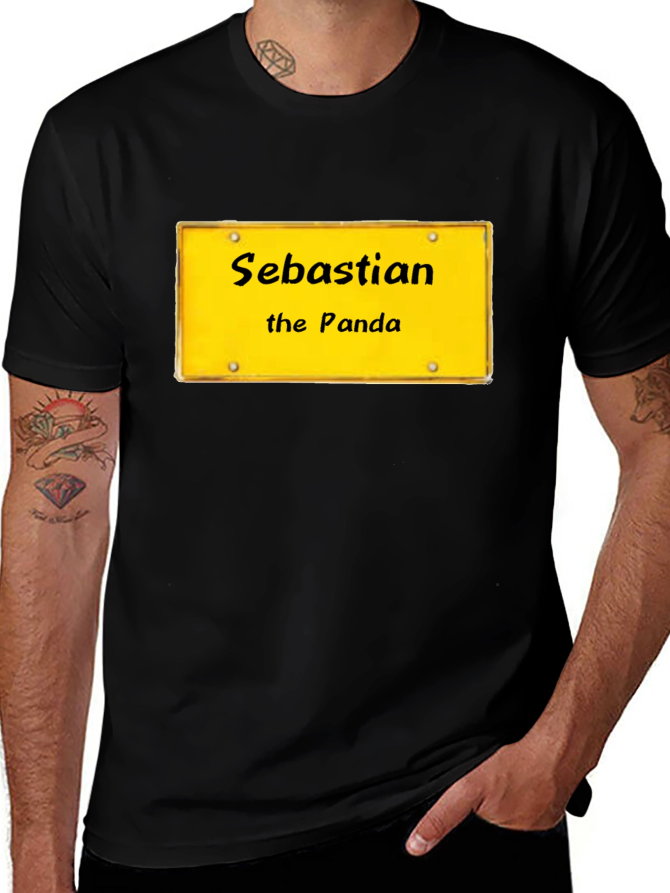 Variant 22 of Sebastian the Panda Novelty Graphic T-Shirt
