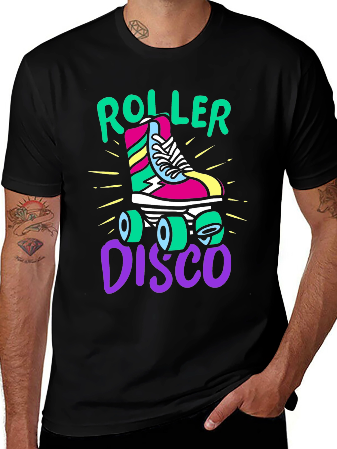 Retro Roller Disco T-Shirt - 80s Style