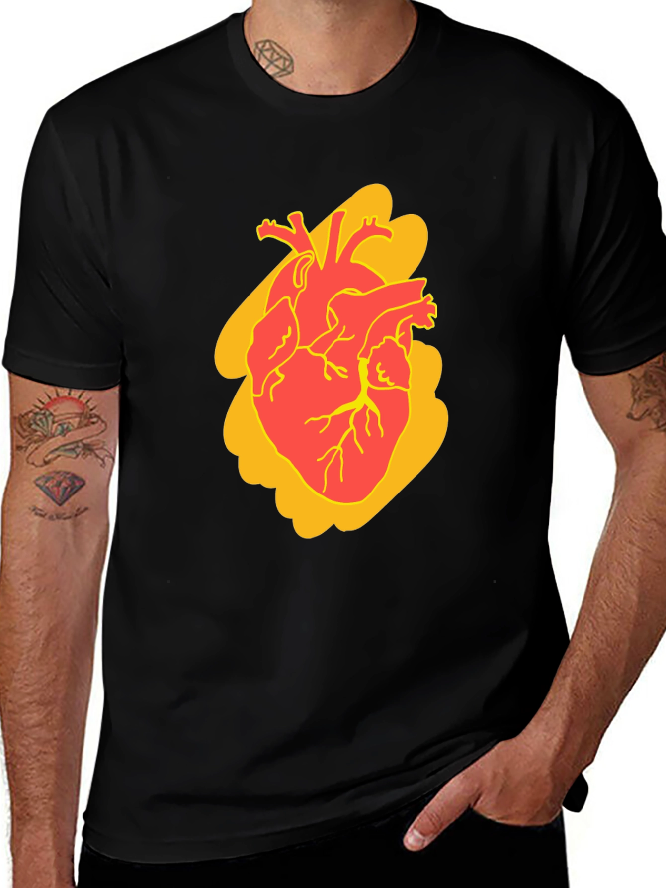 Variant 14 of Anatomical Heart Graphic Tee - Bold Style