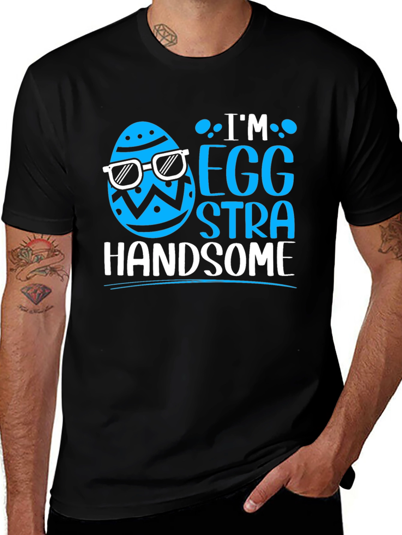 Camiseta Hombre "Egg-Stra Handsome" Pascua