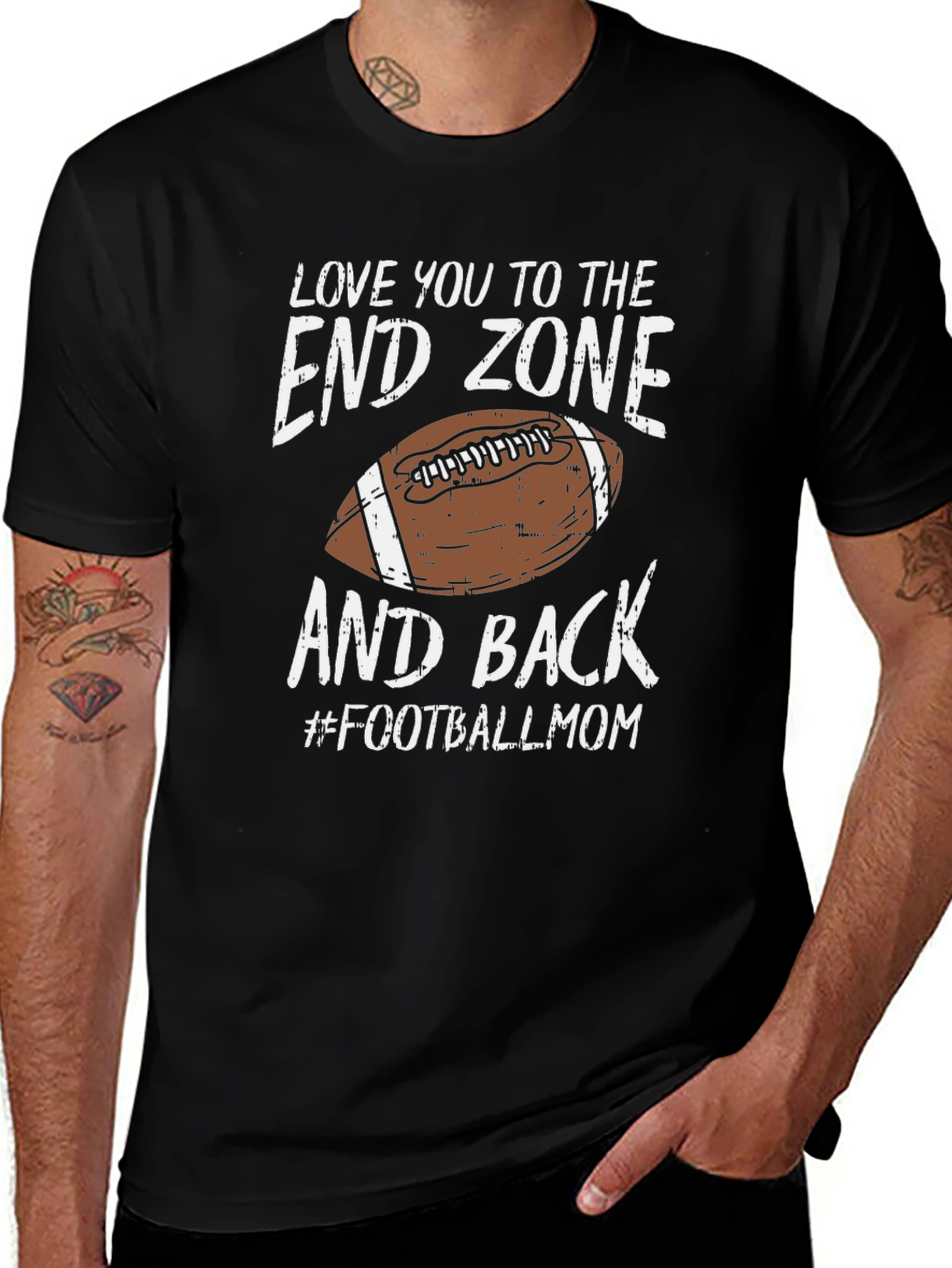 Variant 9 of Love You To The End Zone Football Mom T-Shirt