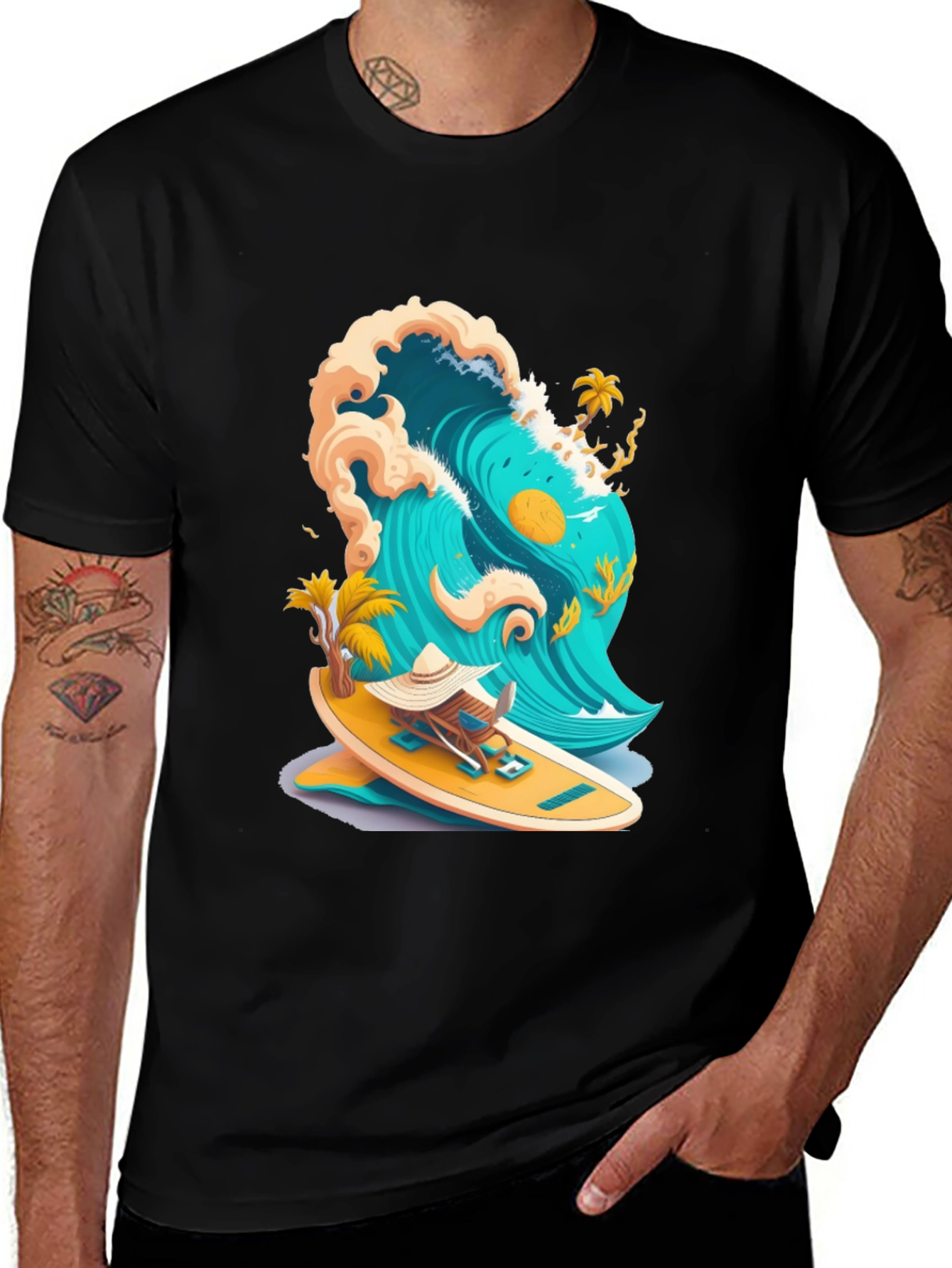 Tropical Surf Tee: Vacation Vibe Shirt