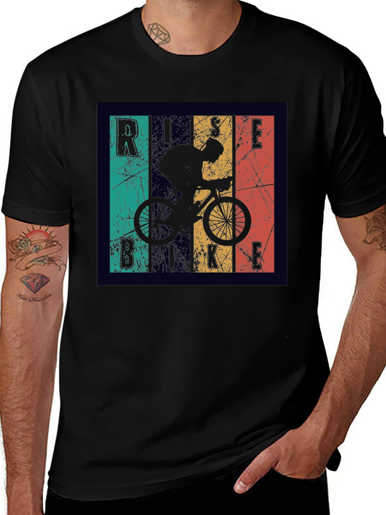 Variant 6 of Retro Ride Bike T-Shirt - Cycling Graphic Tee