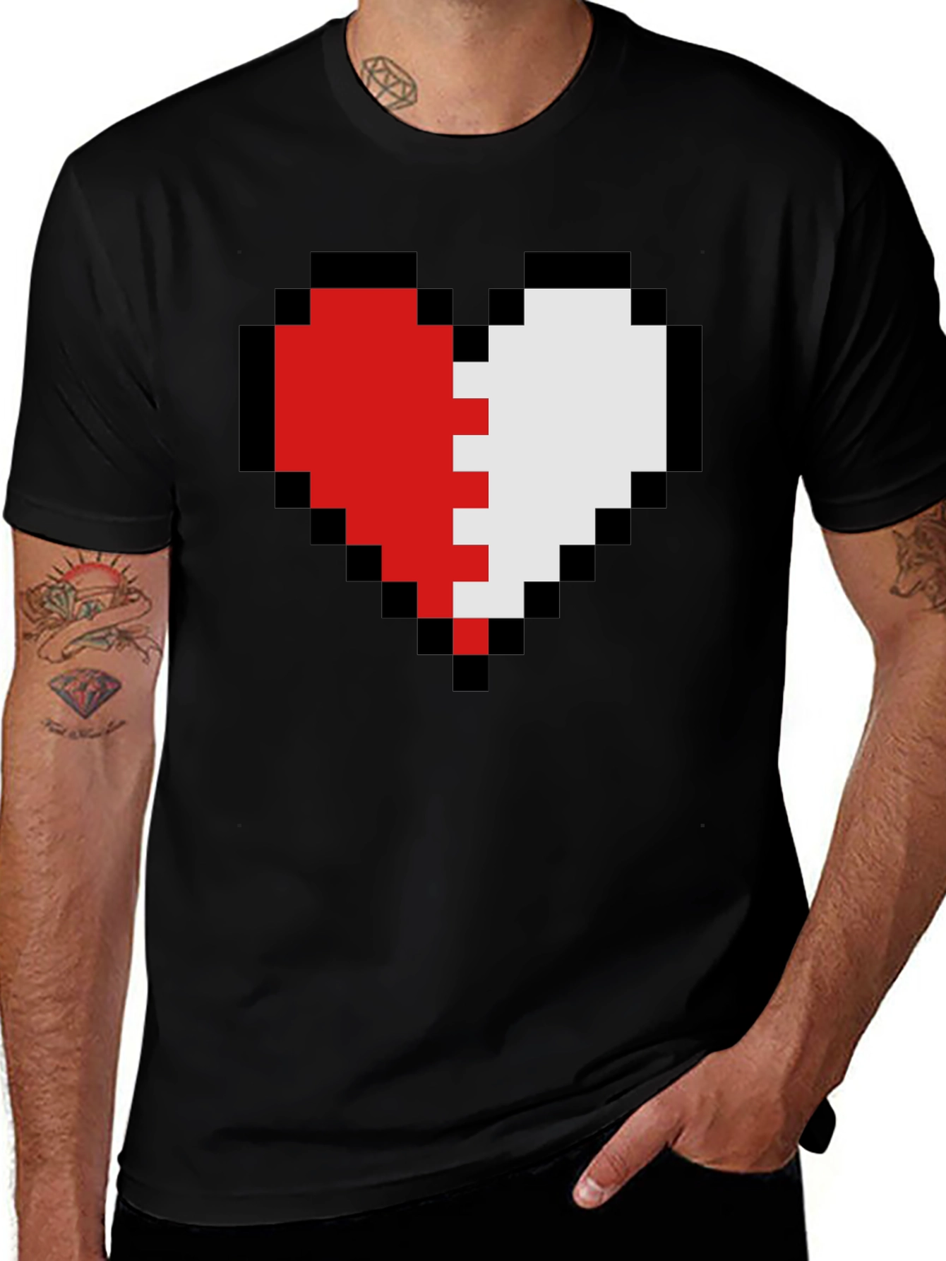 Variant 28 of Pixel Heart T-Shirt - Gamer Style Tee