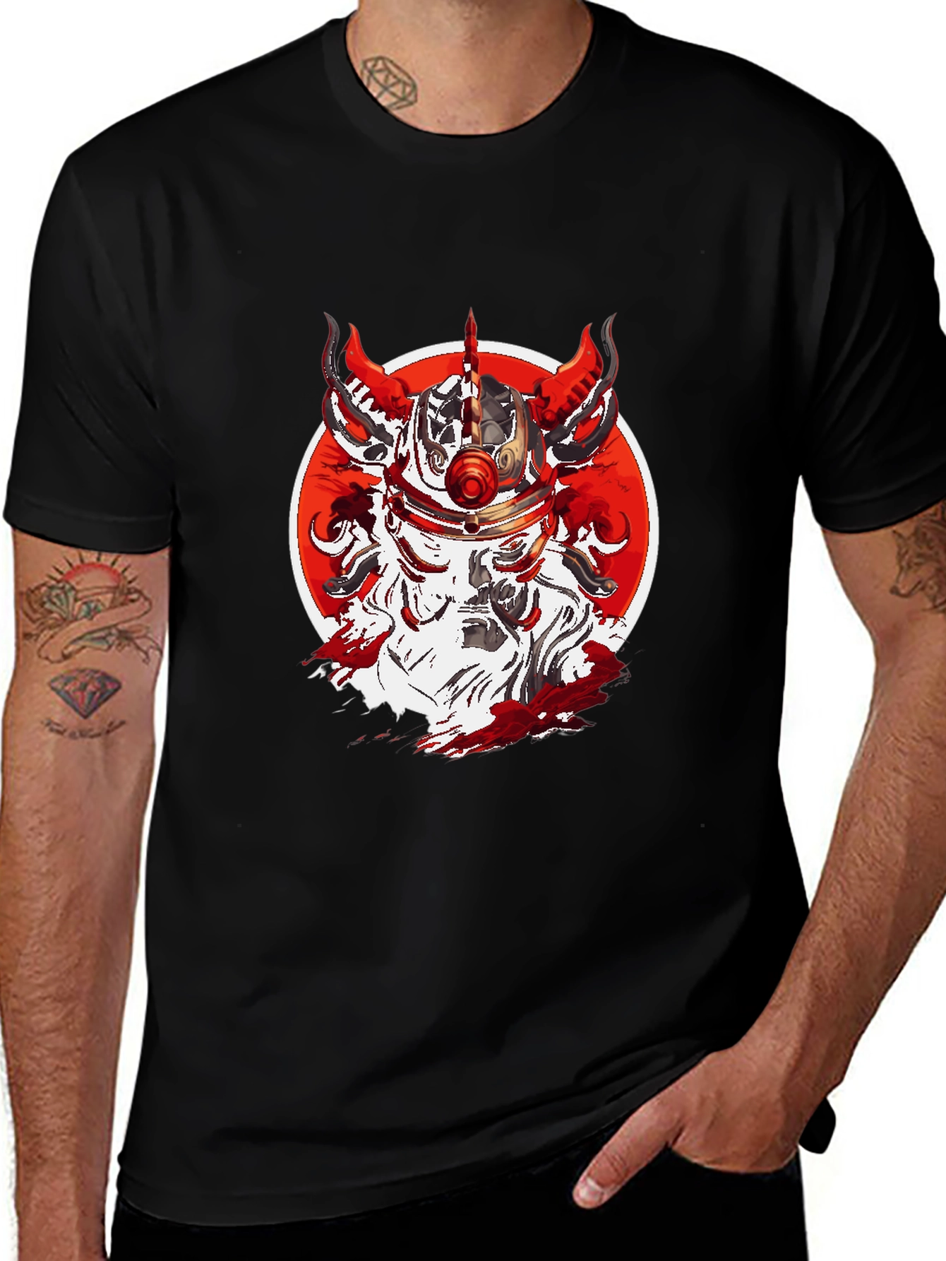 Variant 28 of Red Horned Warrior T-Shirt