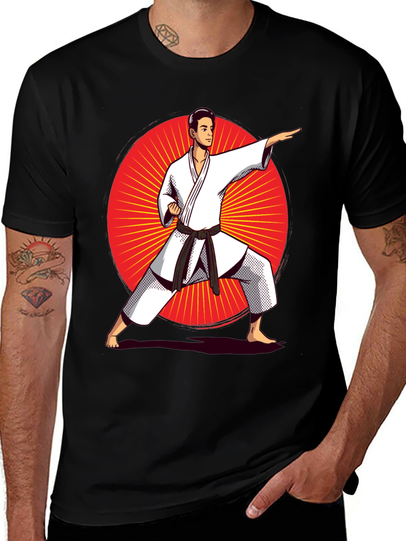 Variant 29 of Karate Fighter Graphic Tee - Martial Arts Style