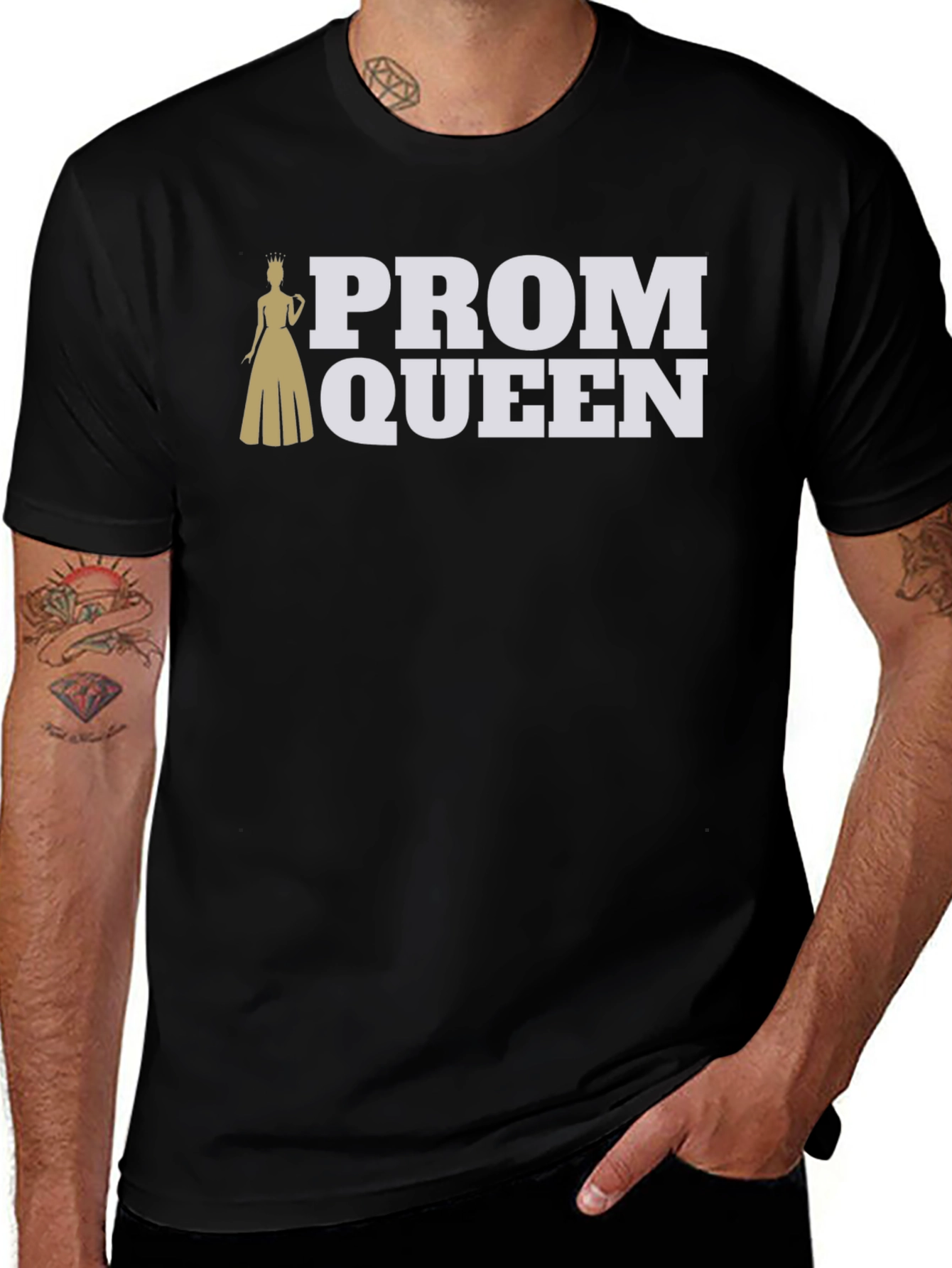 Black Prom Queen Graphic Tee - Black T-Shirt main image