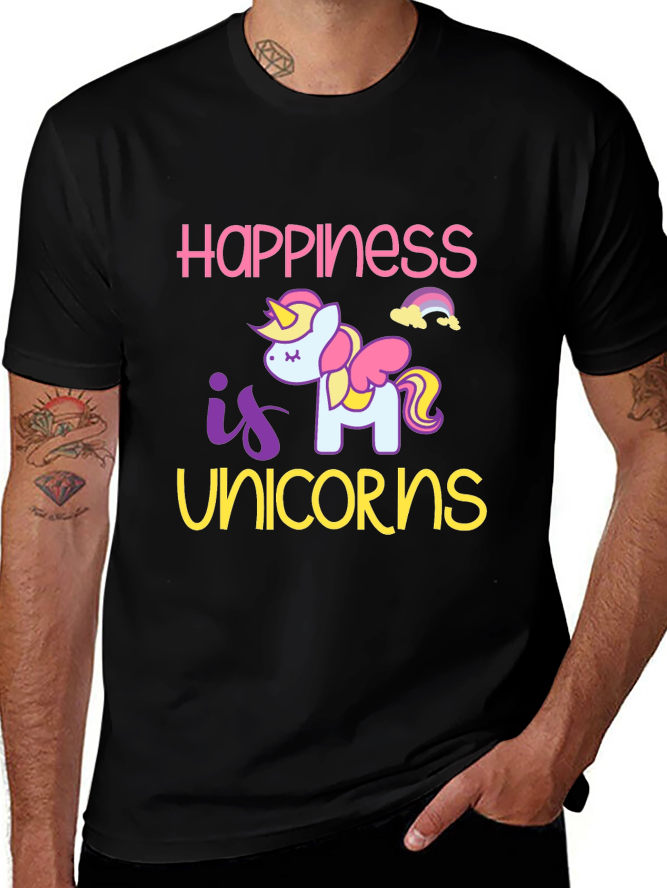 Variant 21 of Happiness is Unicorns Graphic T-Shirt