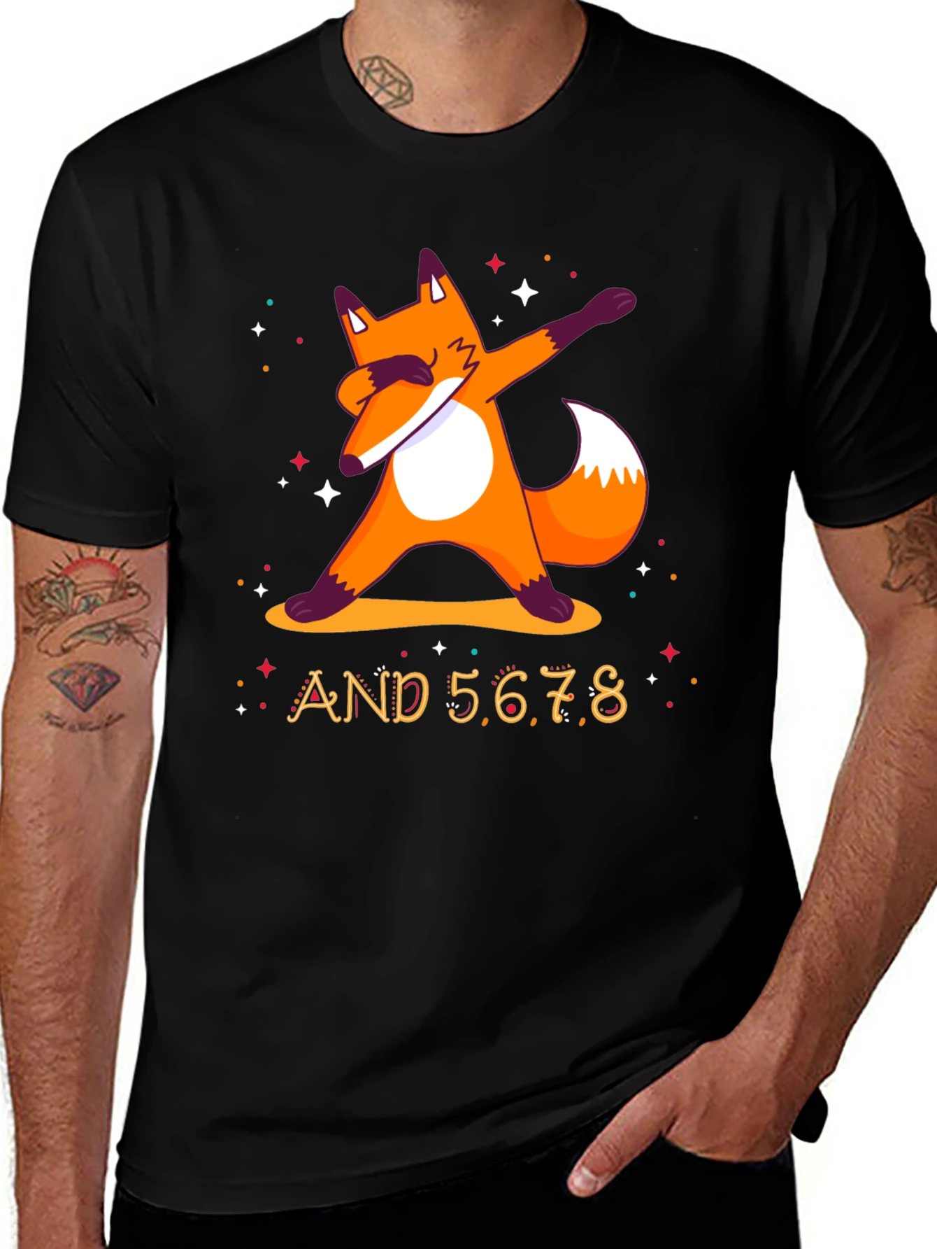 Variant 14 of Dancing Fox Graphic Tee - And 5 6 7 8!