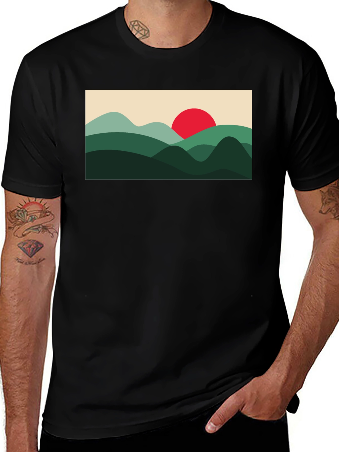 Variant 9 of Mountains and Sun Graphic Tee
