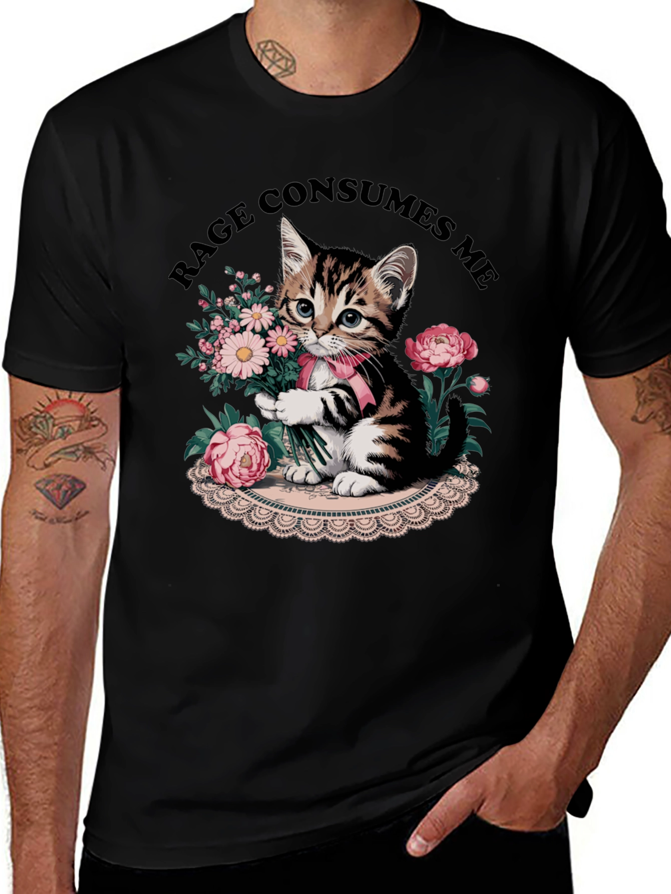 Variant 23 of Rage Consumes Me Kitten Graphic Tee