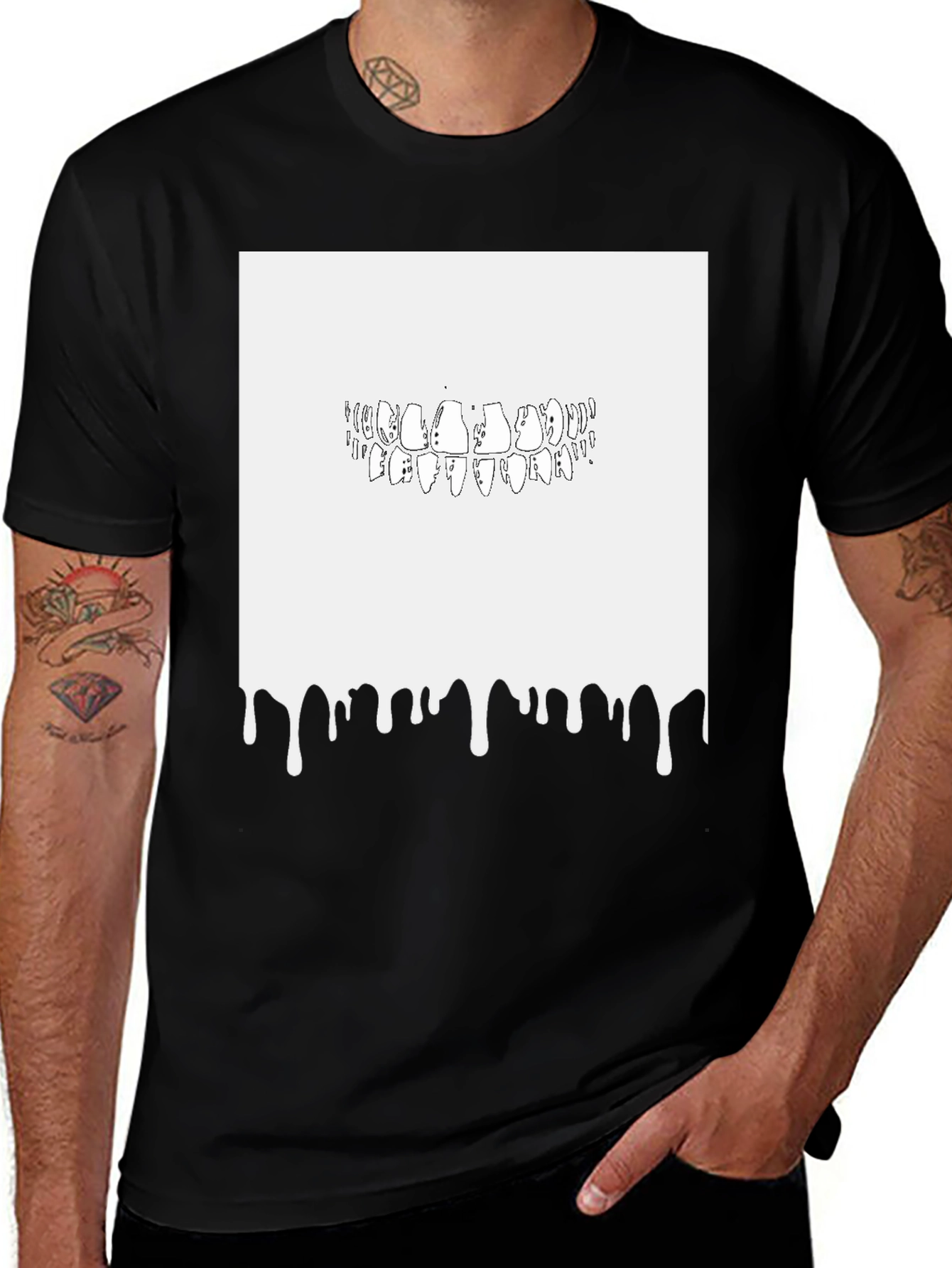 Variant 22 of Dripping Teeth Graphic Tee - Modern Streetwear