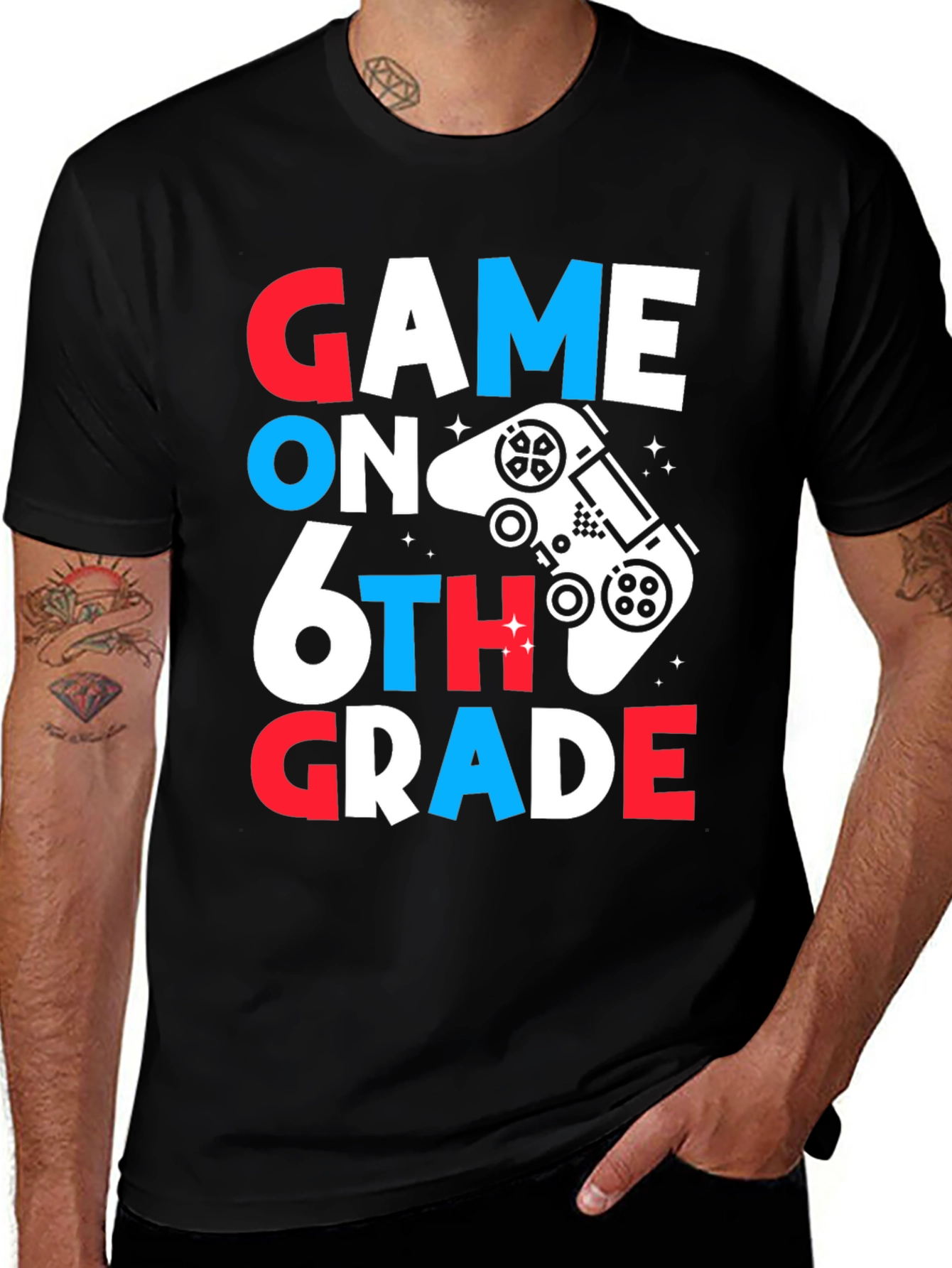Variant 9 of Game On 6th Grade T-Shirt