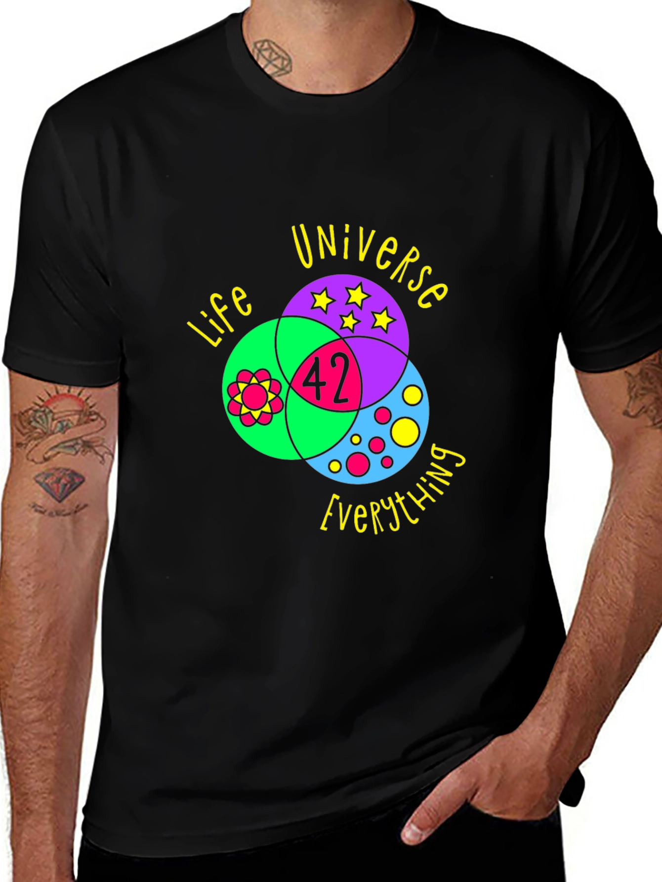 Variant 6 of Life Universe Everything T-Shirt - 42 Answer Tee