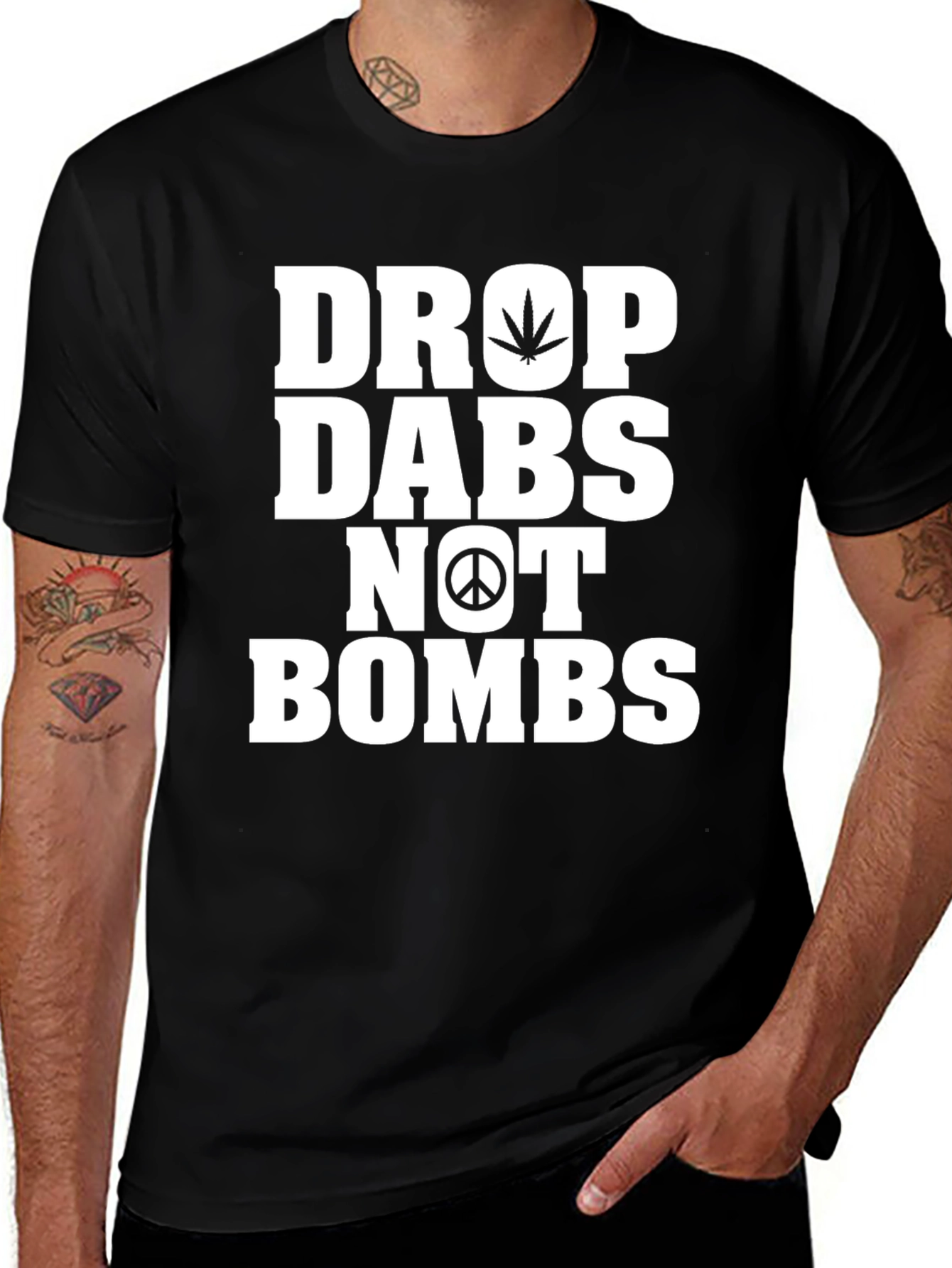 Variant 22 of Drop Dabs Not Bombs Graphic T-Shirt
