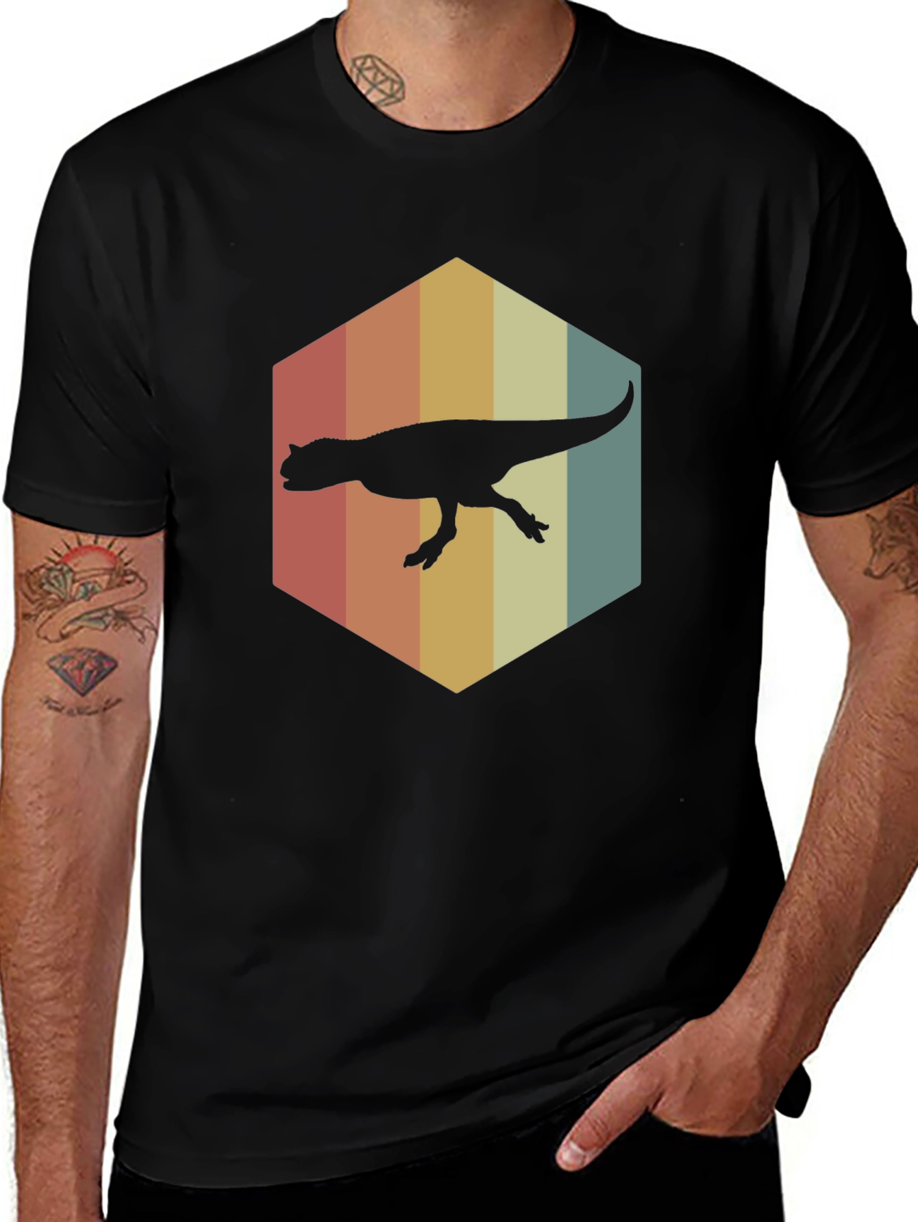 Variant 13 of Retro Dinosaur Graphic Tee - Stylish Jurassic Design