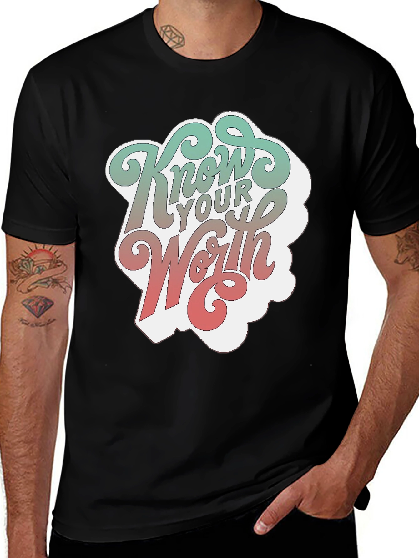 Variant 3 of Know Your Worth Graphic T-Shirt