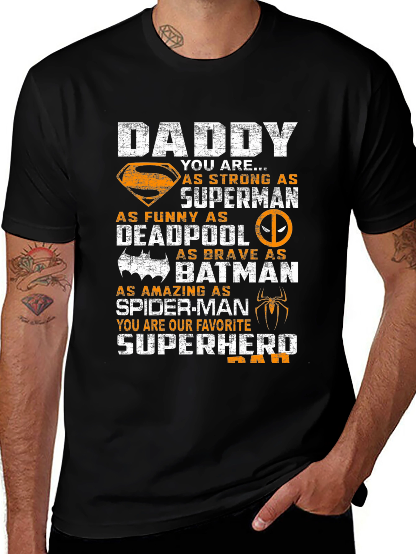Superhero Dad Graphic T-Shirt - Father's Day Gift