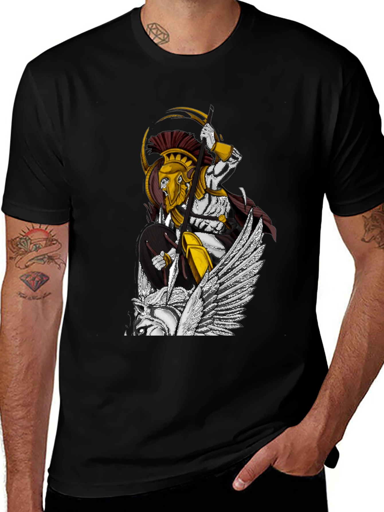 Variant 22 of Spartan Warrior T-Shirt - Ancient Greek Design