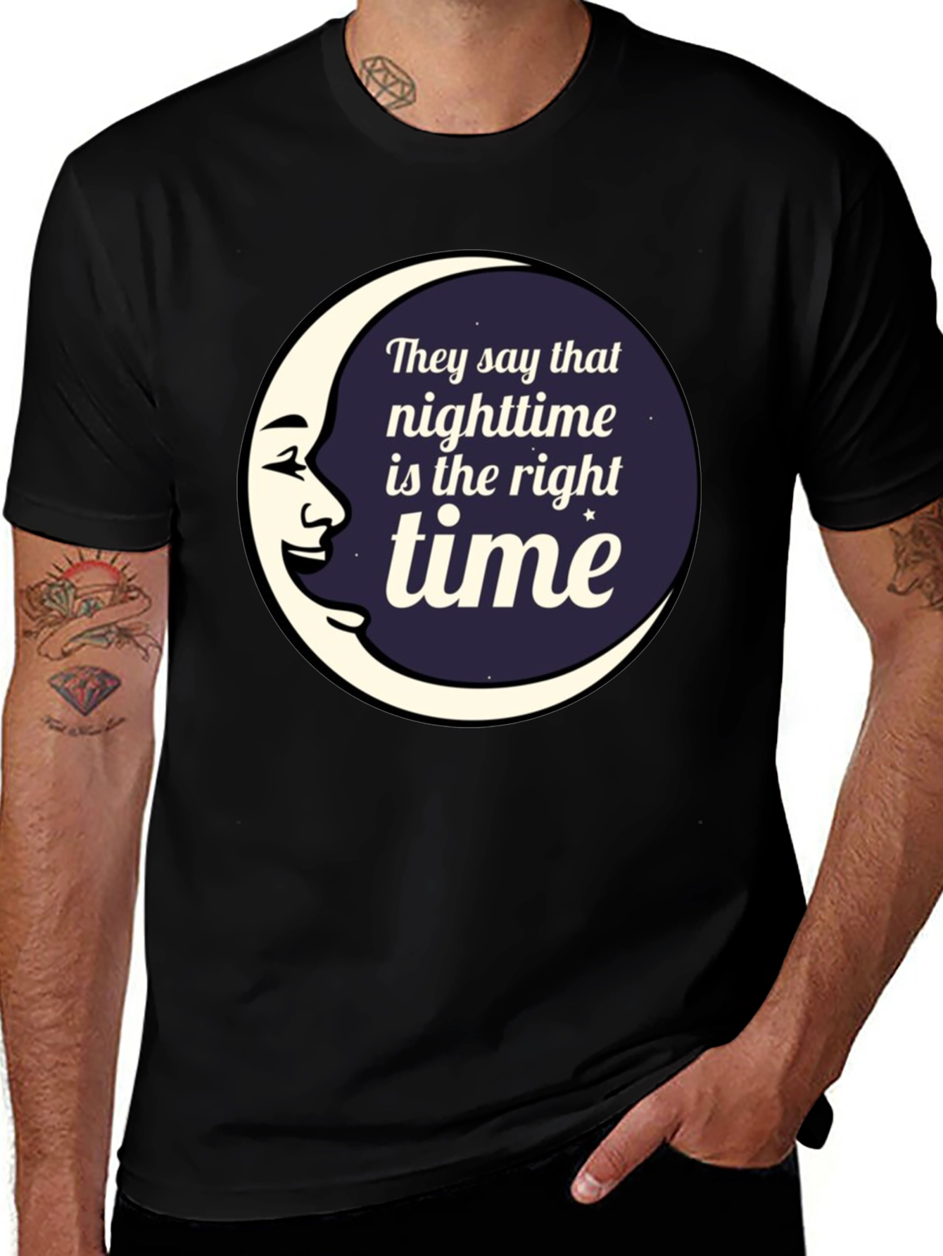 Variant 18 of Nighttime is the Right Time Graphic T-Shirt