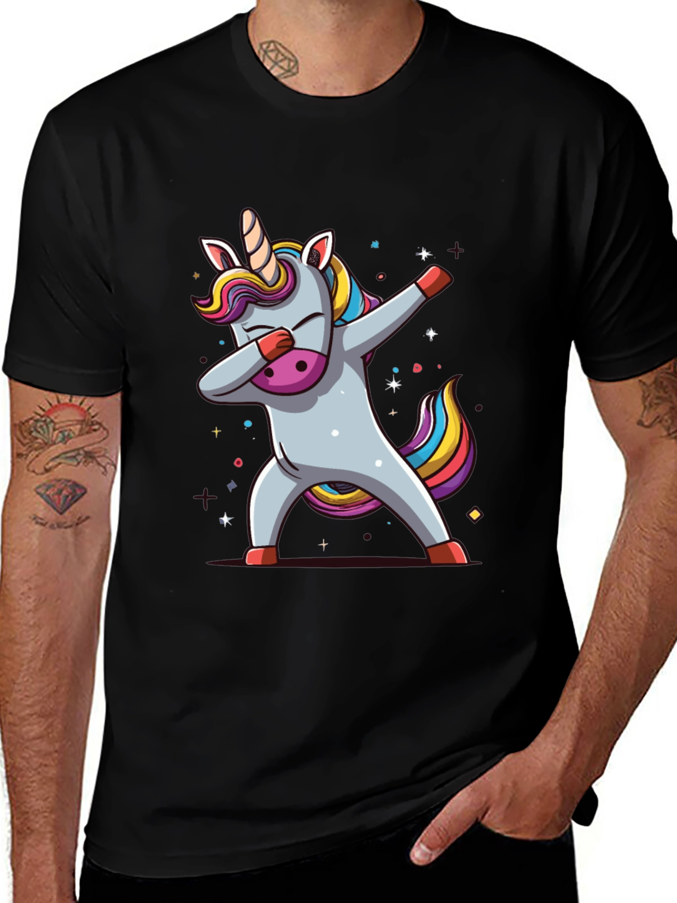 Variant 16 of Dabbing Unicorn Graphic Tee - Fun & Unique Style
