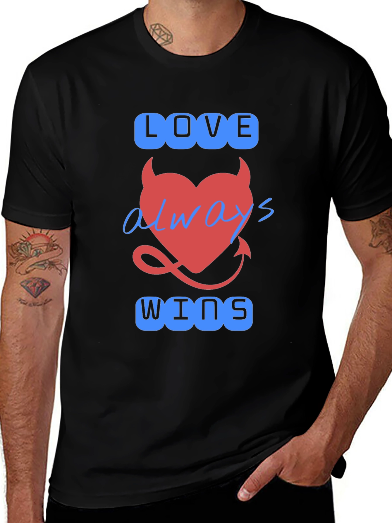 Variant 8 of Love Always Wins Graphic T-Shirt - Black