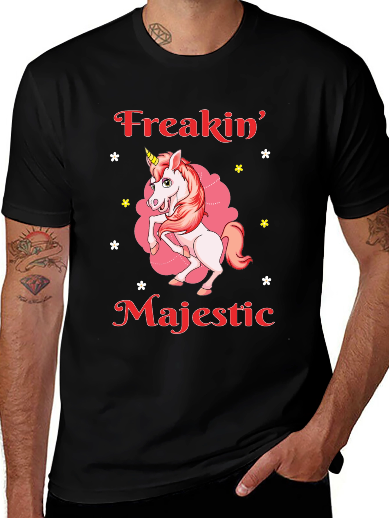 Freakin' Majestic Unicorn Graphic T-Shirt