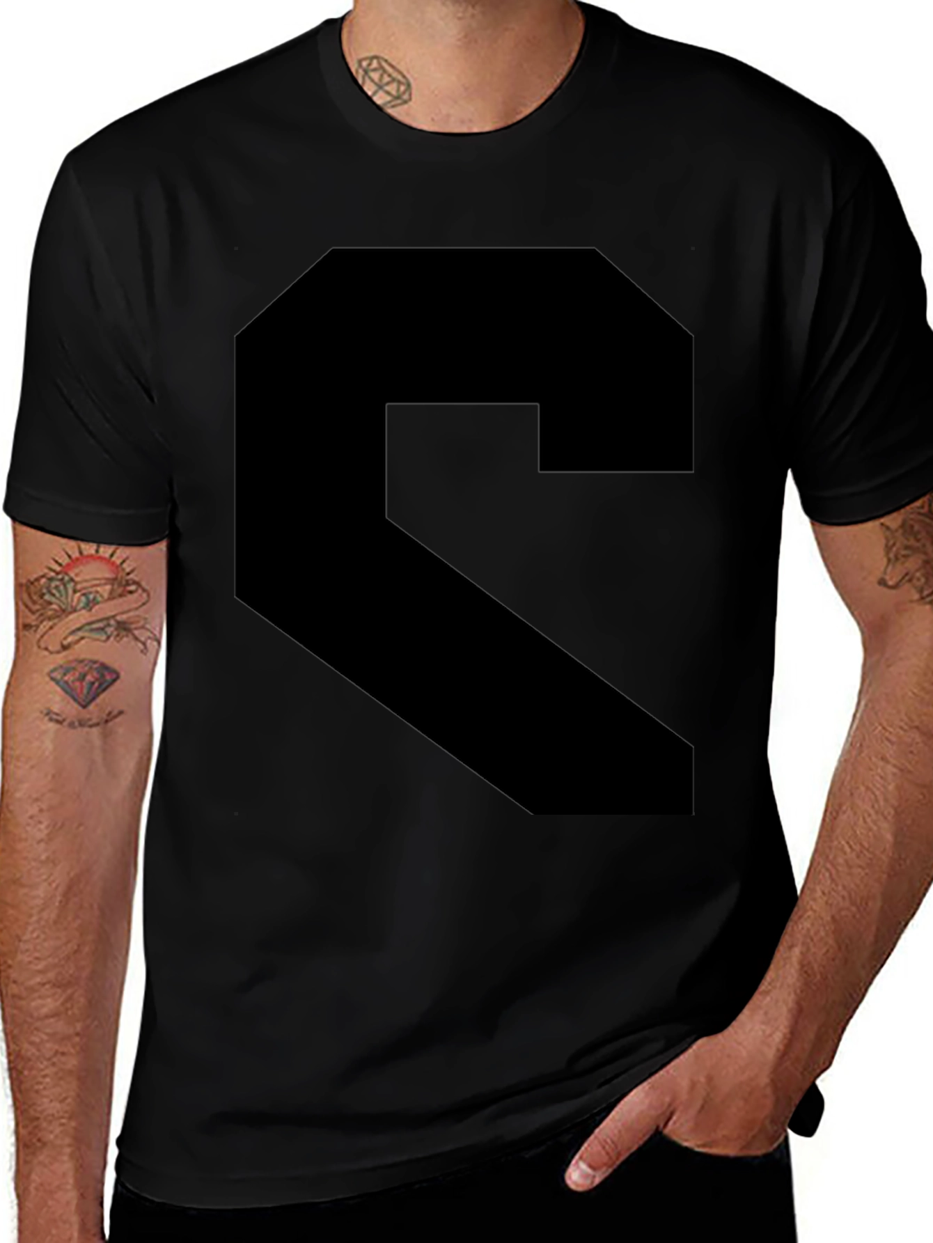 Variant 14 of Bold Black Geometric Graphic Tee