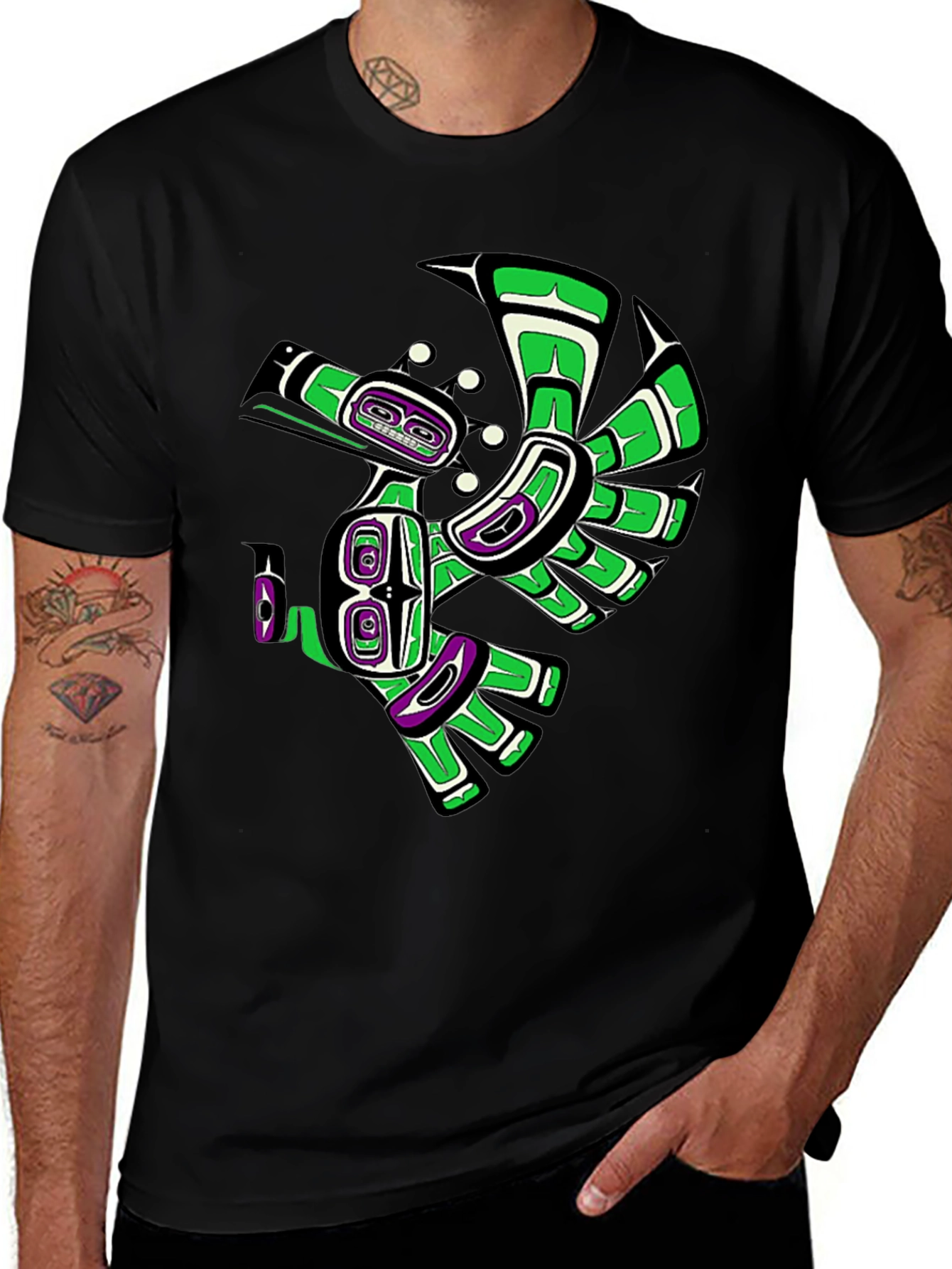 Variant 29 of Native American Art Raven Black T-Shirt