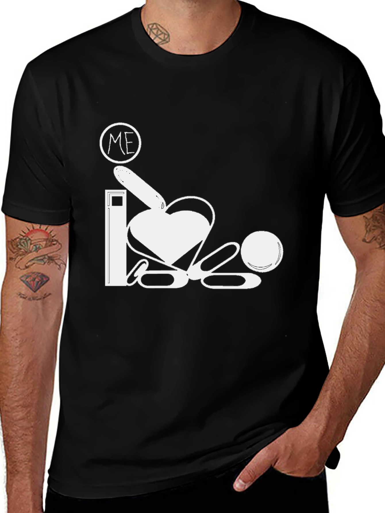 Variant 13 of Funny "I Love Blow Jobs" Black Graphic Tee