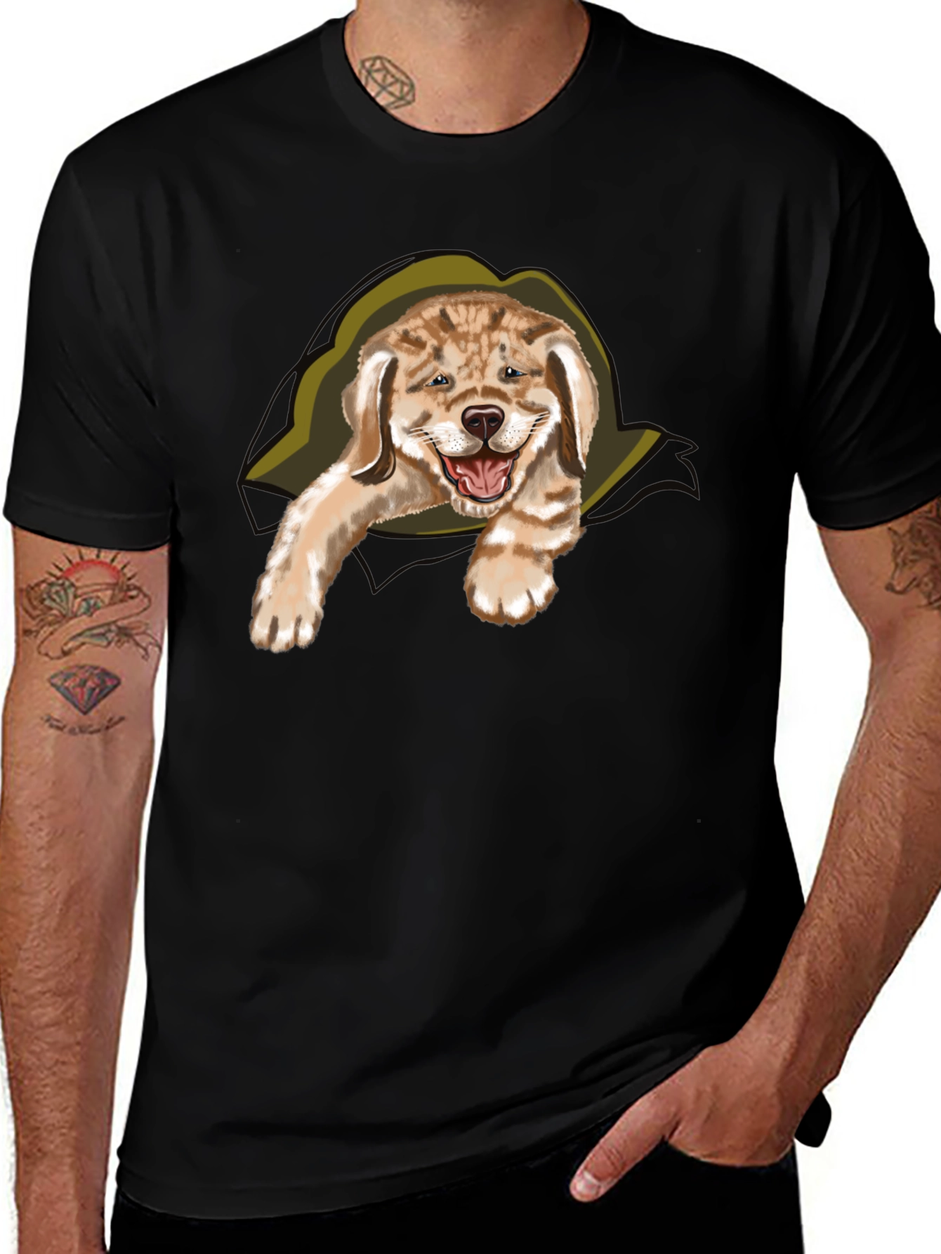 Black Dog Peek-a-Boo T-Shirt main image