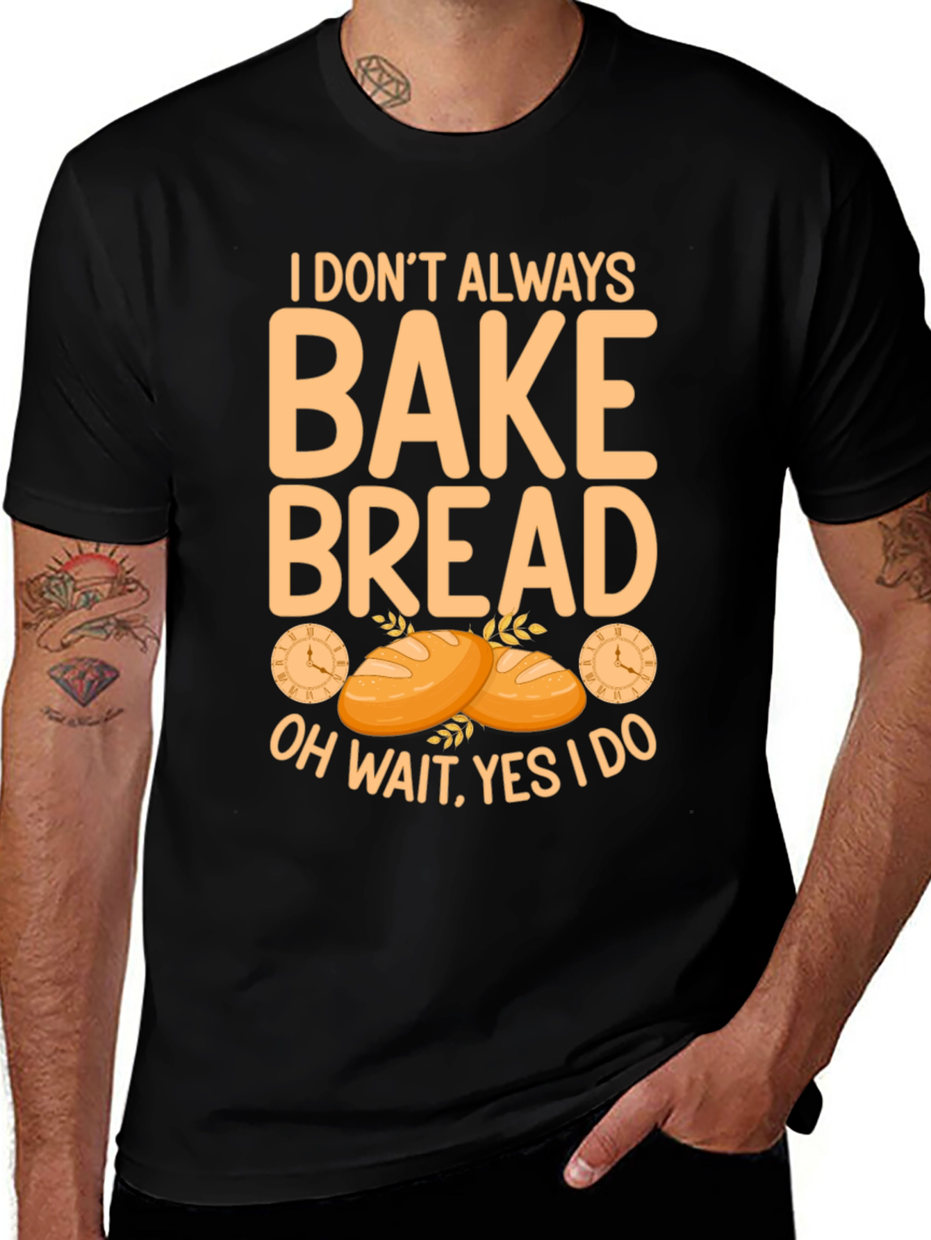 Variant 9 of Bake Bread Graphic Tee - Funny Baker T-Shirt