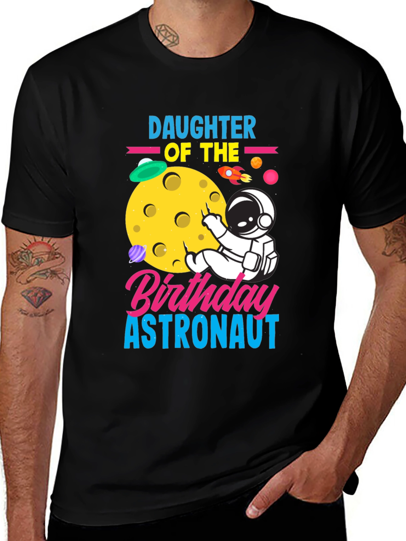 Variant 17 of Daughter Birthday Astronaut Graphic Tee