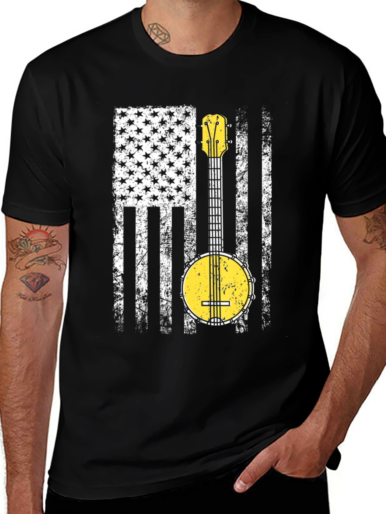 Variant 25 of Banjo USA Flag T-Shirt