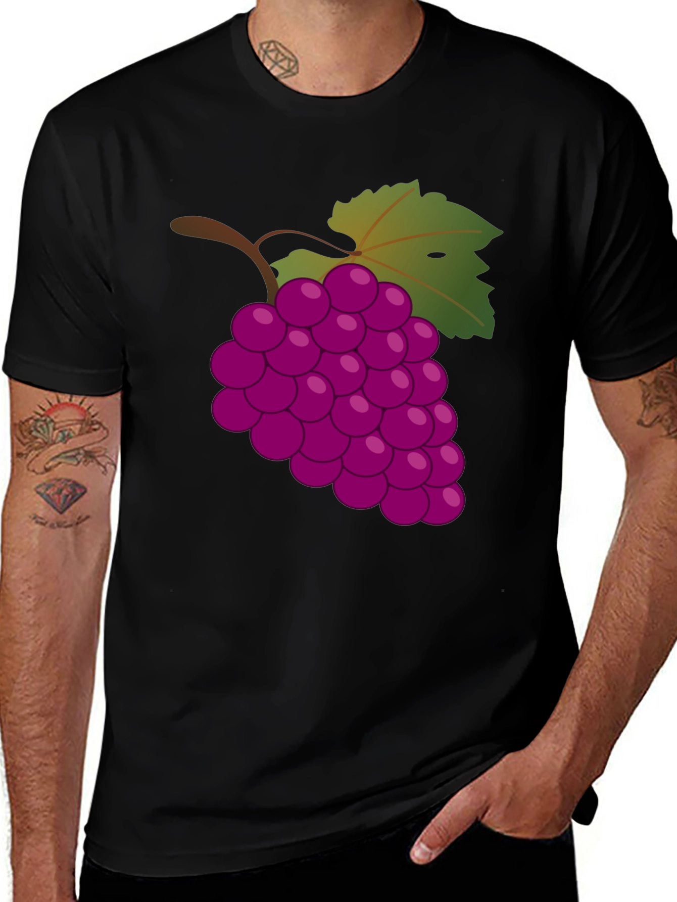 Variant 20 of Grapes Graphic T-Shirt - Casual Cotton Tee