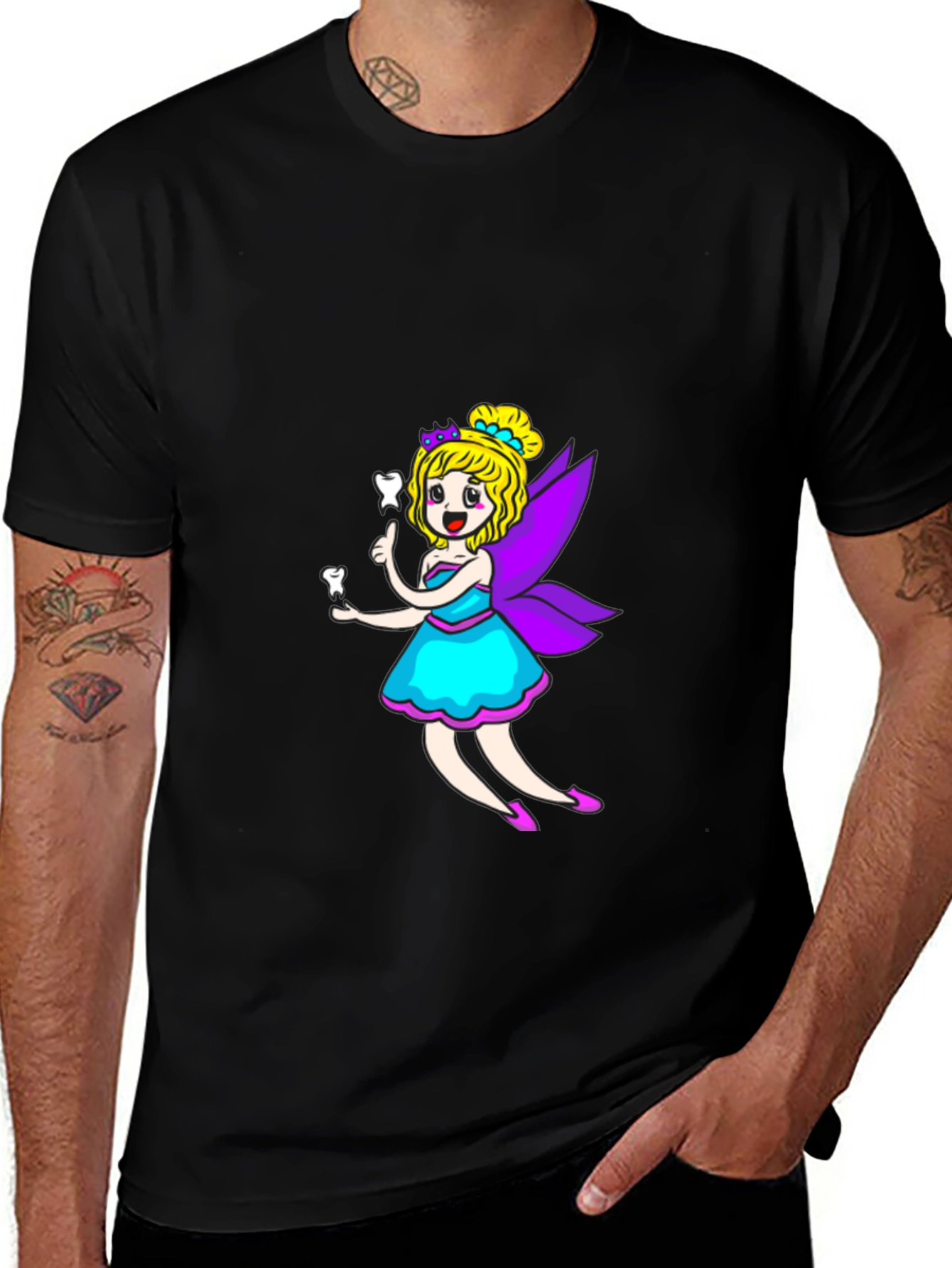 Variant 21 of Tooth Fairy Graphic Tee - Whimsical Design