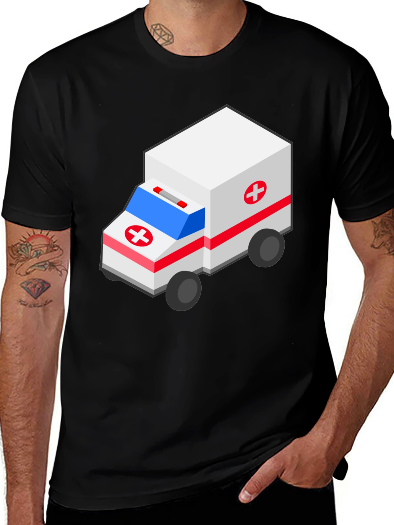 Ambulance Graphic Tee - Black