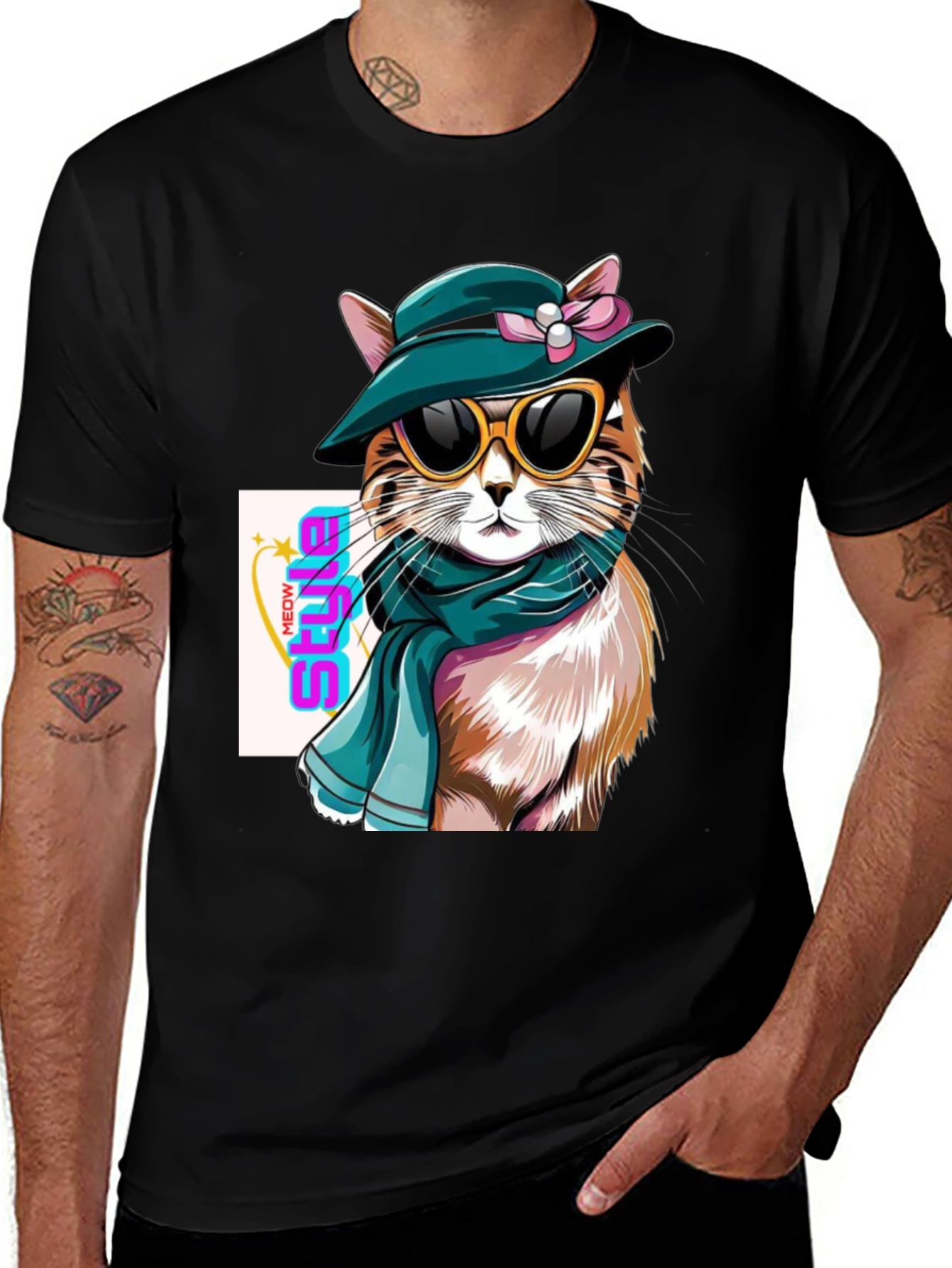 Variant 23 of Cool Cat Style T-Shirt