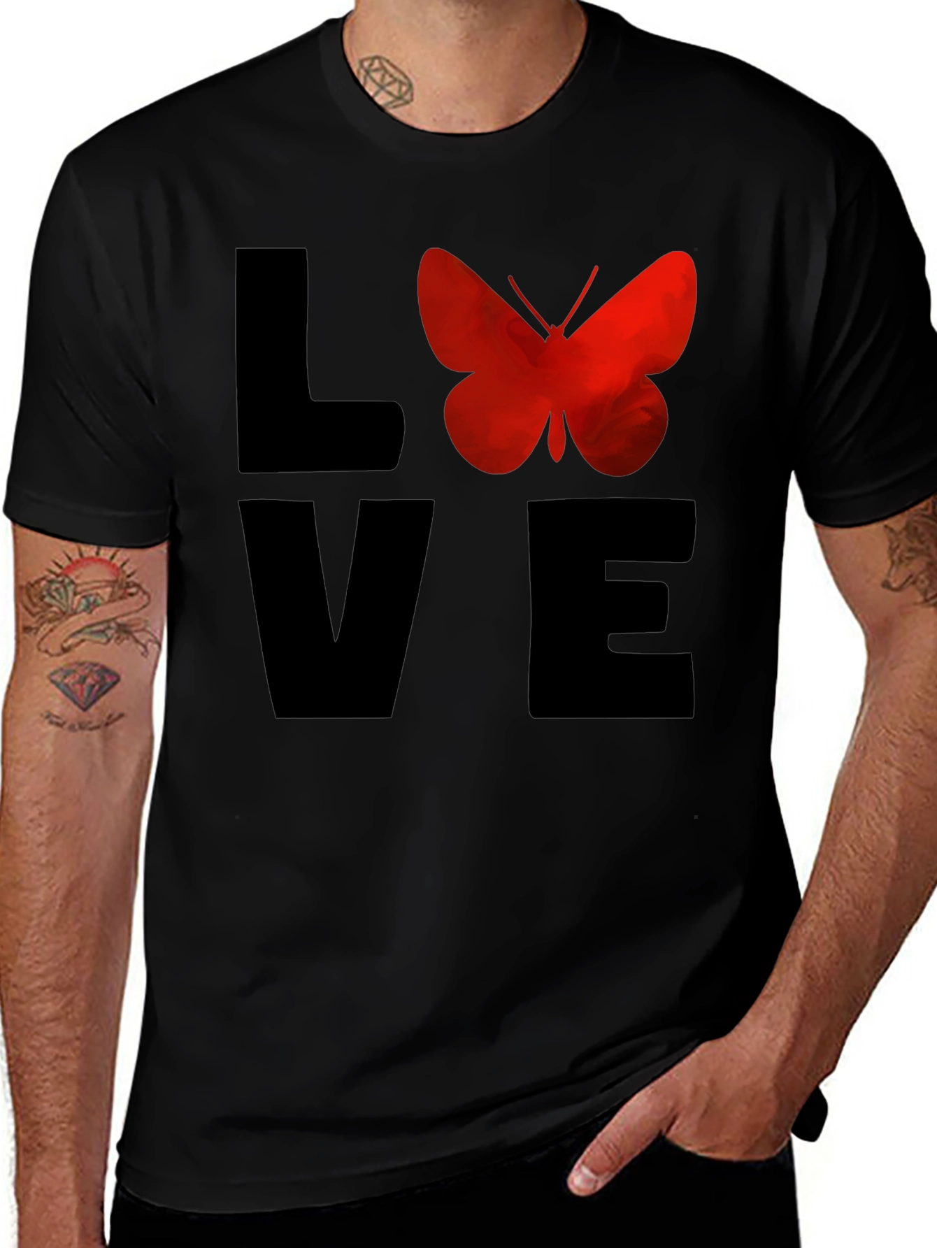 Variant 9 of Love Butterfly Graphic Tee - Soft Cotton T-Shirt