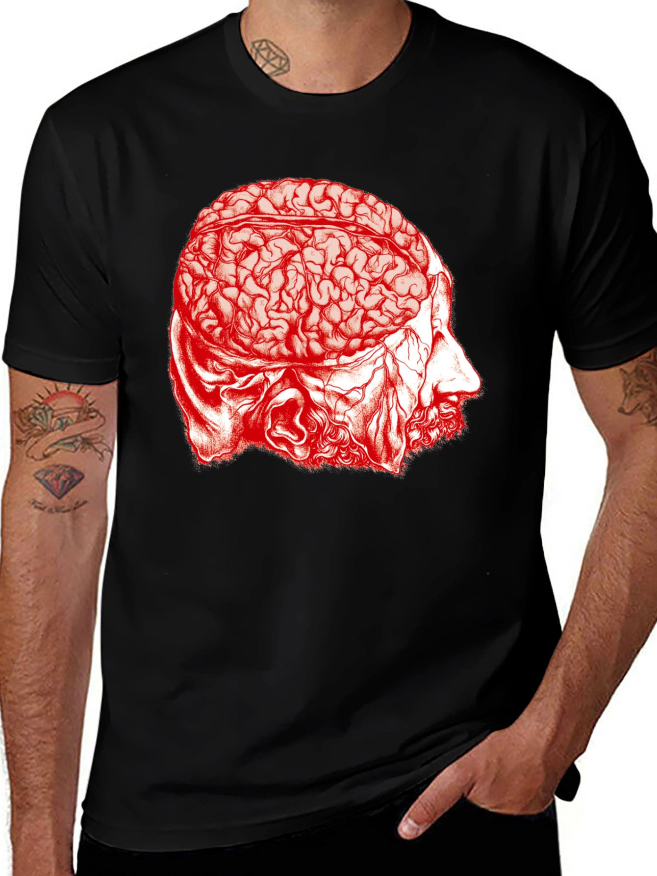 Variant 19 of Anatomical Brain Graphic Tee - Unique Design